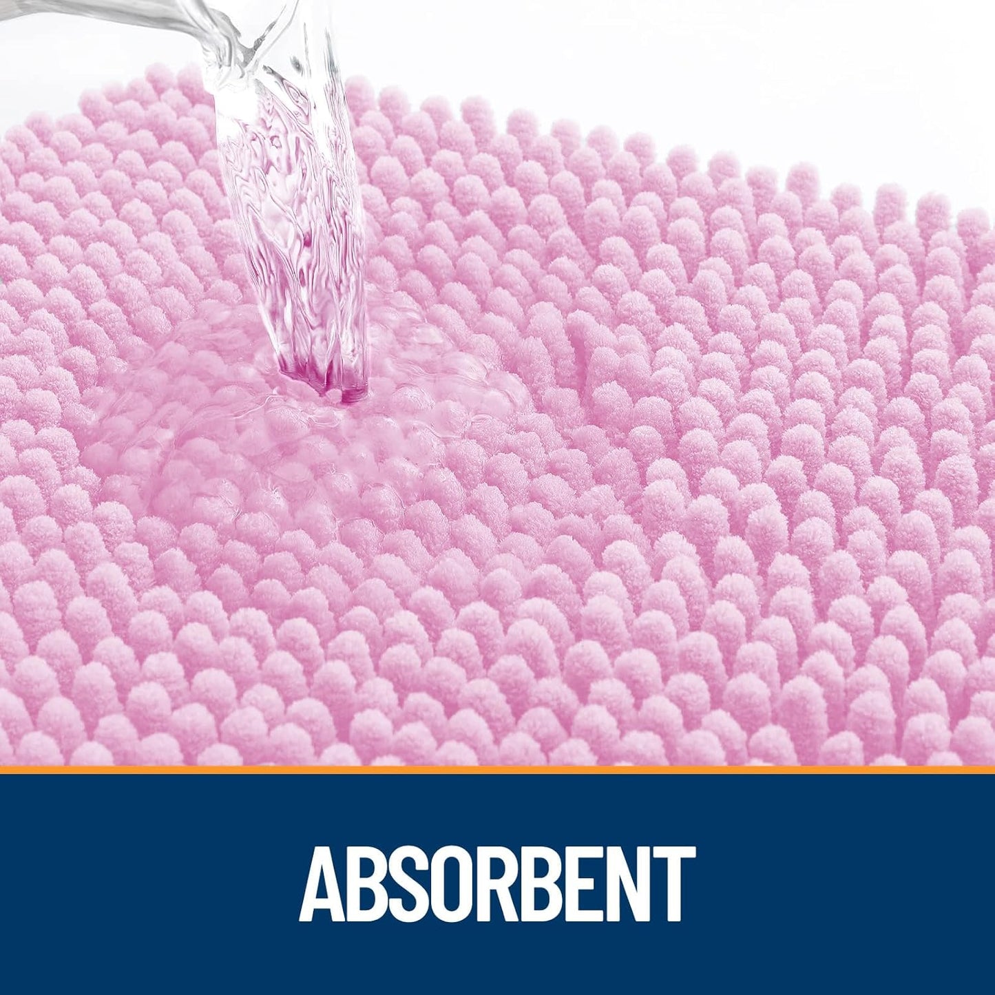 OLANLY Dog Door Mat for Muddy Paws 47x20, Absorbs Moisture and Dirt, Absorbent Non-Slip Washable Doormat, Quick Dry Chenille Mud Mat for Dogs, Entry Indoor Entryway Carpet for Inside Floor, Pink