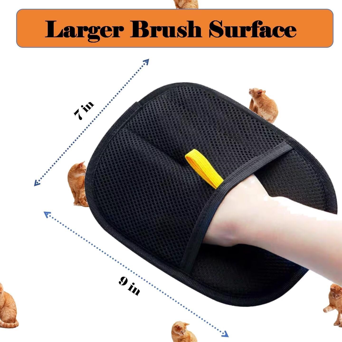 Pet Hair Removal Glove for Cats & Dogs, Electrostatic Grooming Gloves for Pet Hair, Reusable Double Sided Static Hair Remover for Couch, Furniture, Carpet & Car Seat (1 PCS)