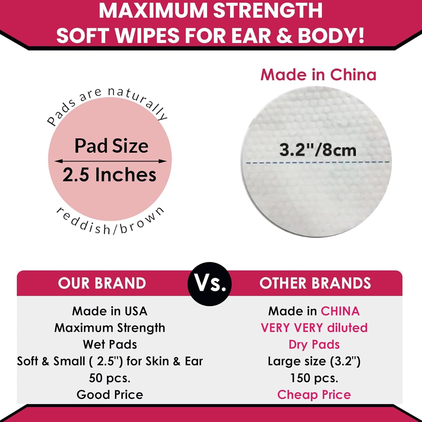 Chlorhexidianes Wipes for Dogs, Cats and Horses (Made in U.S.A) (USA) (Ketoconazole & Chlorhexidine Wipes, 50 Count)