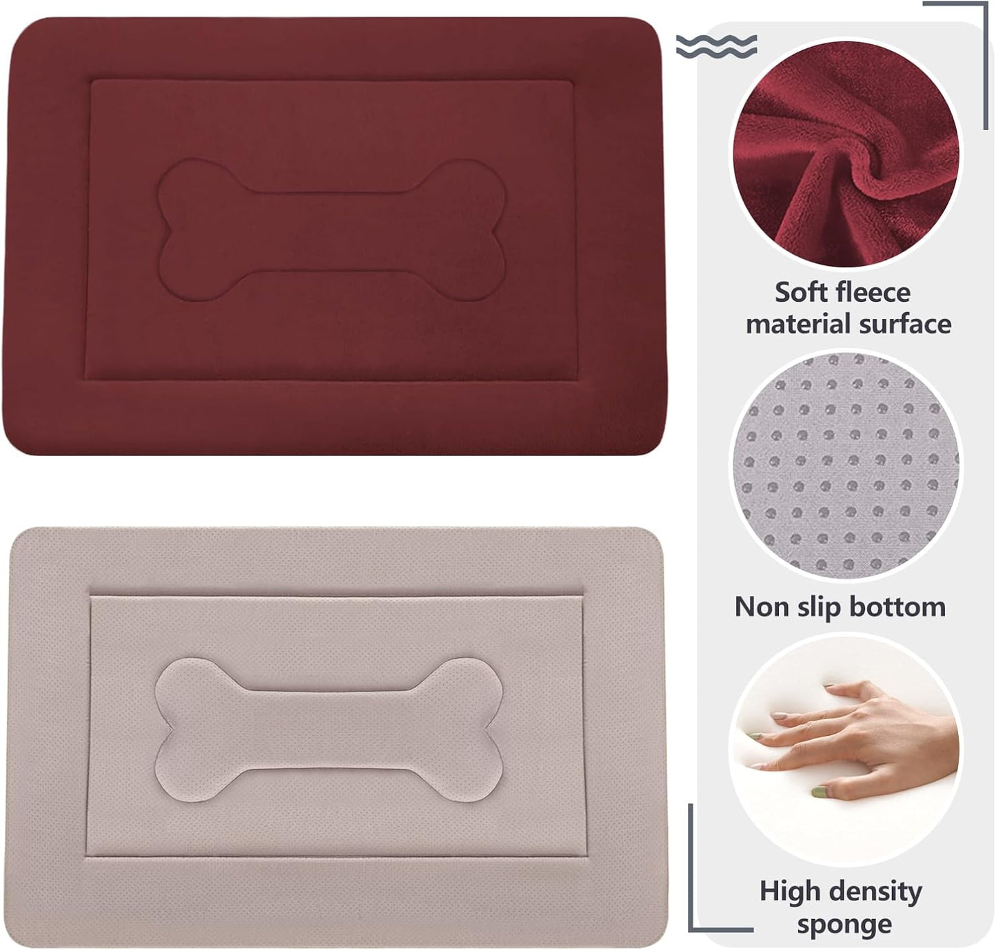 JoicyCo Extra Large Dog Bed Crate Mat 47 in Non-Slip Washable Soft Mattress Kennel Pads