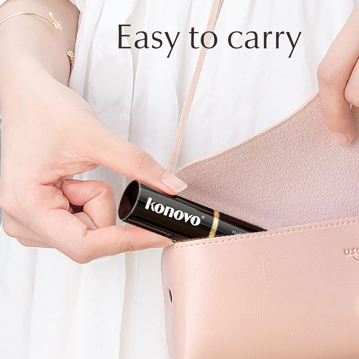 Konovo Nail Clippers for Women Travel, Nail Clippers with File, Fingernail Clippers for Girls