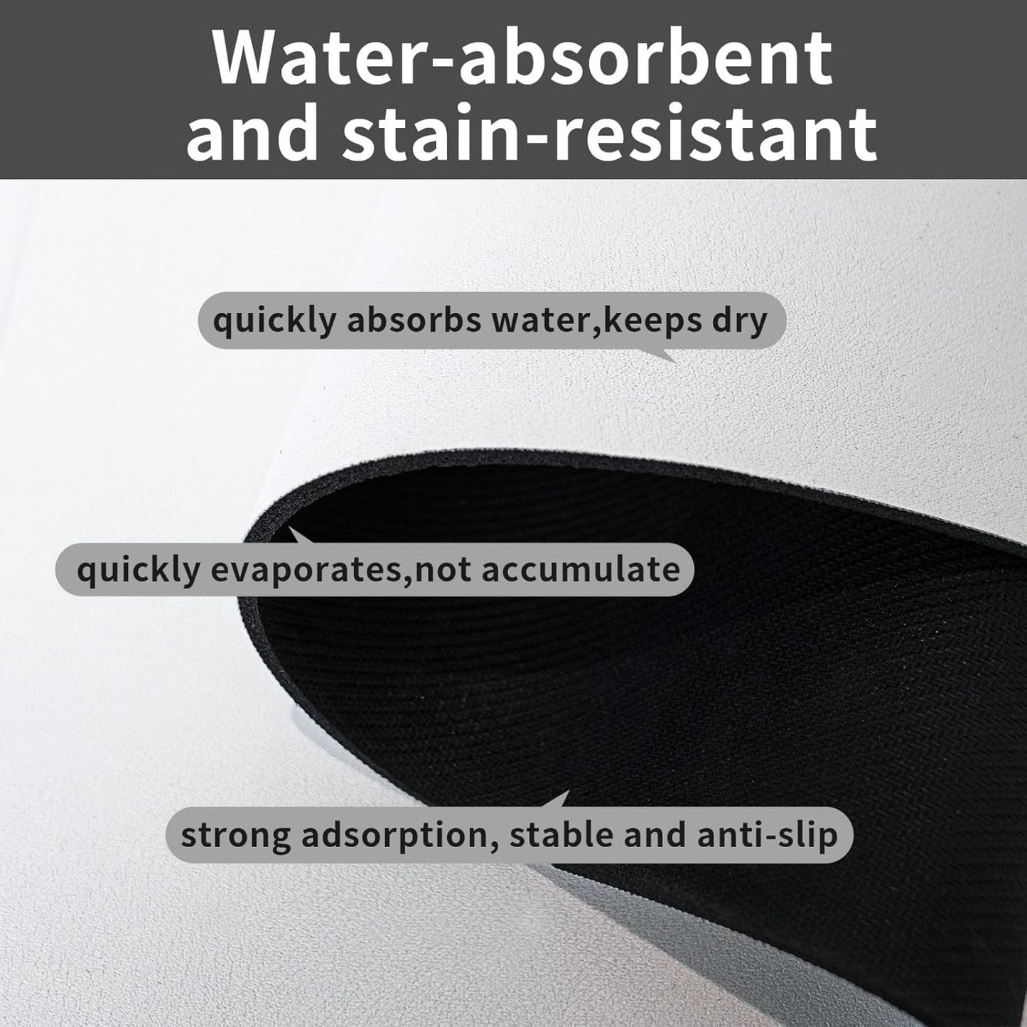 Flowers Pattern Dog Food Mat Absorbent Bowl Mats No Stains Quick Dry Waterproof Pet Cat Placemats for Food and Water, 30x45cm