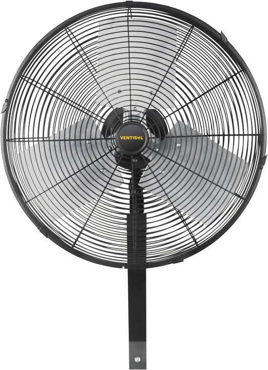 VENTISOL 20 Inch Wall Mount Fan Oscillating, 5500 CFM High Velocity Industrial Fans with 3 Speeds for Garage, Shop, Warehouse, Workshops, Cover Patio, ETL Listed