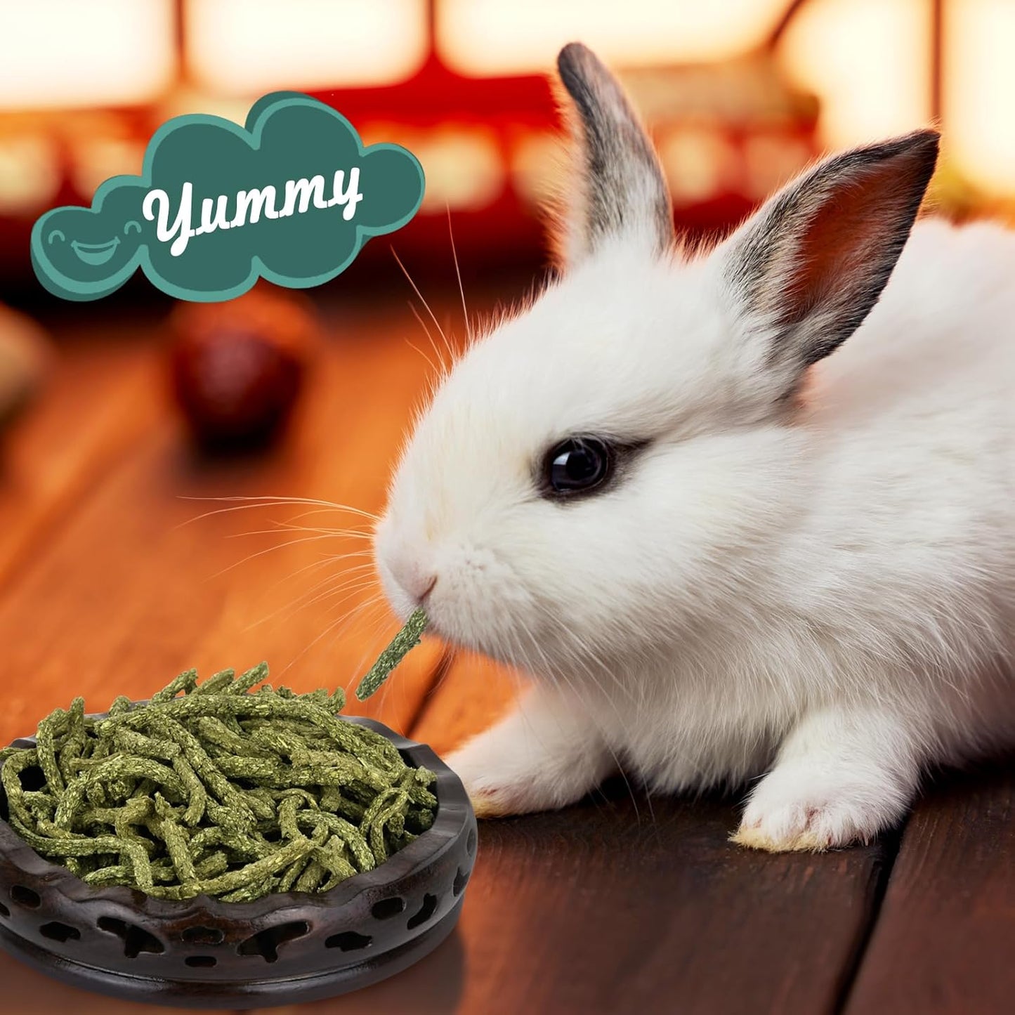 Timothy Hay Pellets 63oz (9 * 7 oz) - 100% Timothy Premium Nutrition Pellet for Tortoise, Rabbits 63 oz