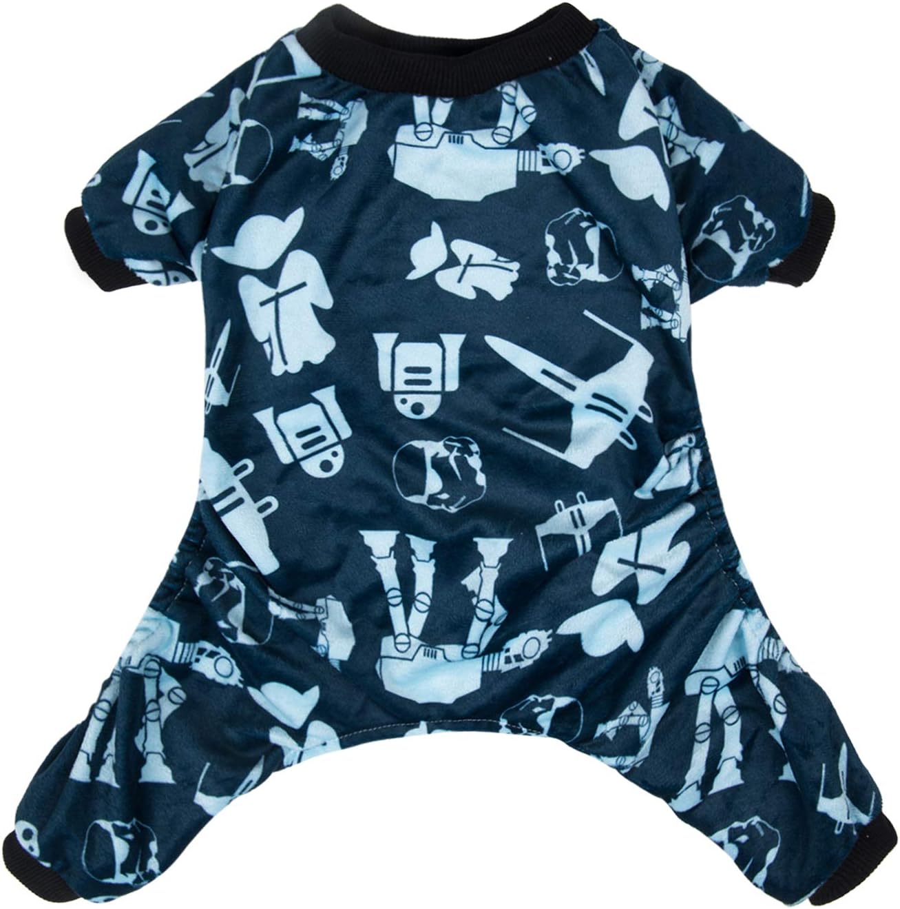 CuteBone Small Dogs Outfit Soft Puppy Onesies Pjs Dog Pajamas Pet Coat Cat Apparel Comfy Doggie Jumpsuit Bodysuit for All Seasons P47M