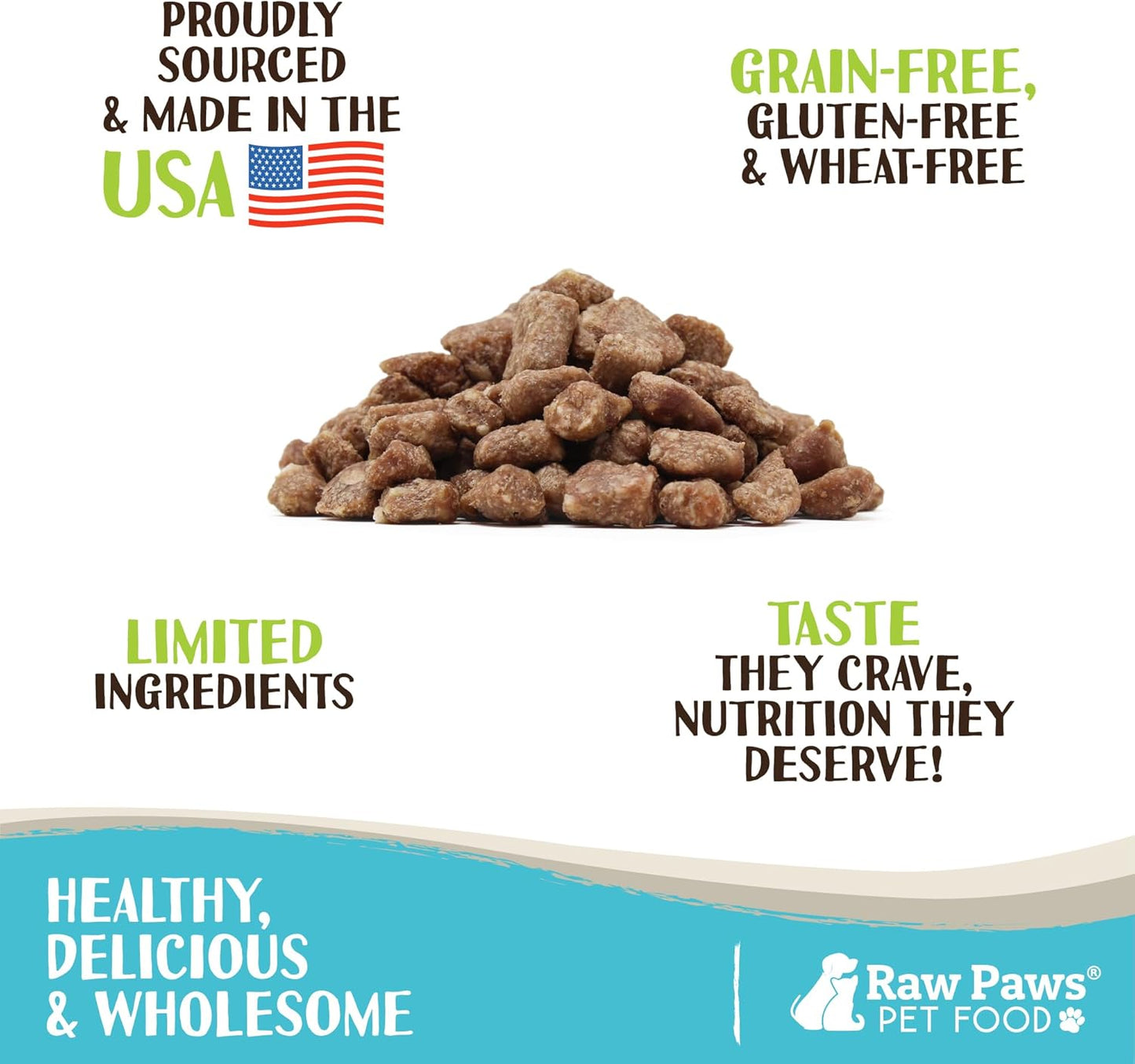 Raw Paws Freeze Dried Dog Food & Cat Food - Chicken Recipe, 16-oz - Made in USA - Freeze Dried Chicken, Raw Food for Dogs and Cats - Grain, Soy, Corn- Free