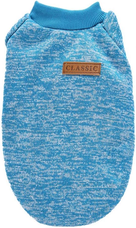 Jecikelon Dog Clothes Dogs Sweater Soft Puppies Clothing Winter Puppy Sweaters Warm Outfit for Dogs Small XXS XS Cat Apparel (X-Large, Light Blue)