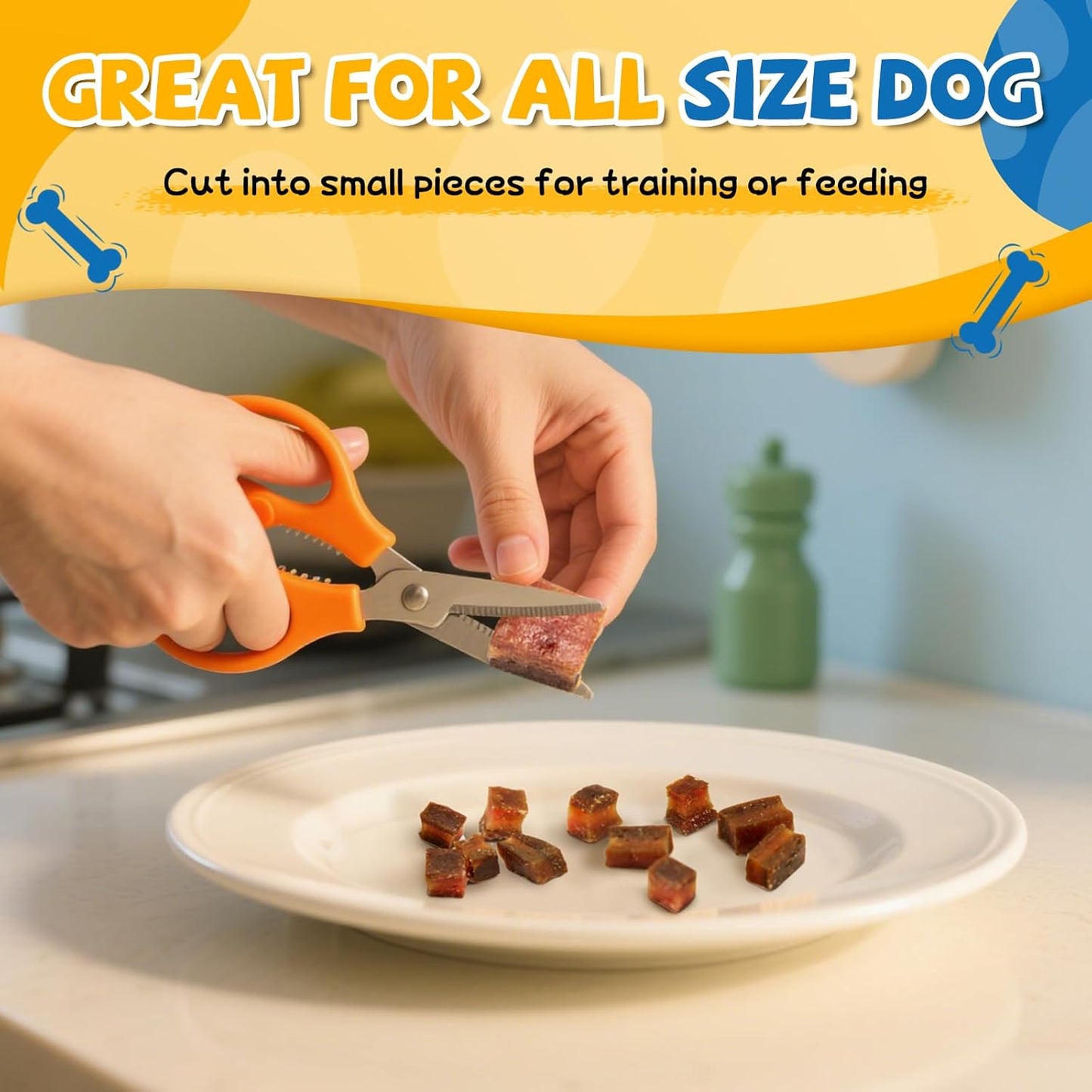 gazeupon Dog Treats,Triple Flavored Meat Bites for Dogs,Healthy Training Treats for Dogs,Made with Real Chicken,Duck,Beef,14.1 oz