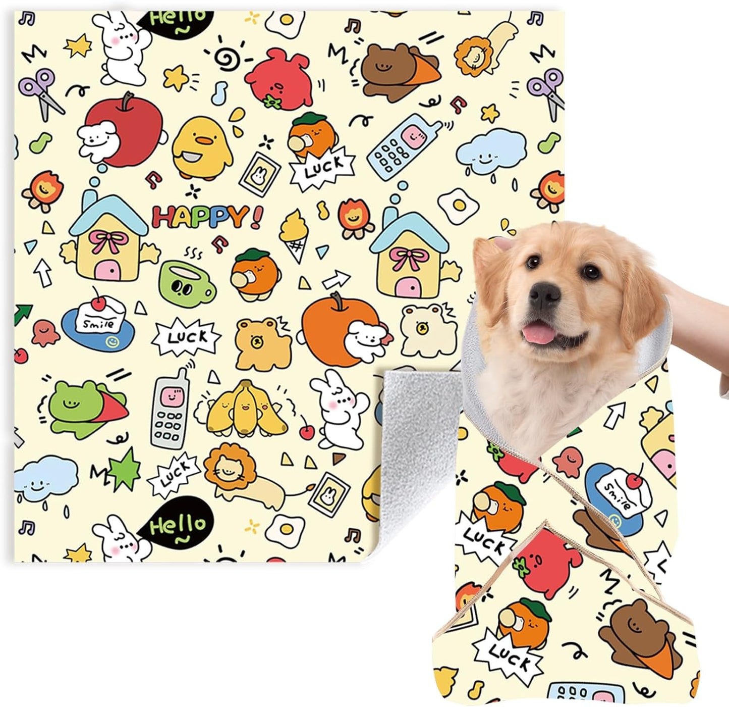 Cat Grooming Wrap, [XXL] Cat Restraint Wrap for Nail Clipping, Ear Cleaning, and Teeth Brushing, Self-Adherent, Anti-Bite, Anti-Scratch, Anti Scratch