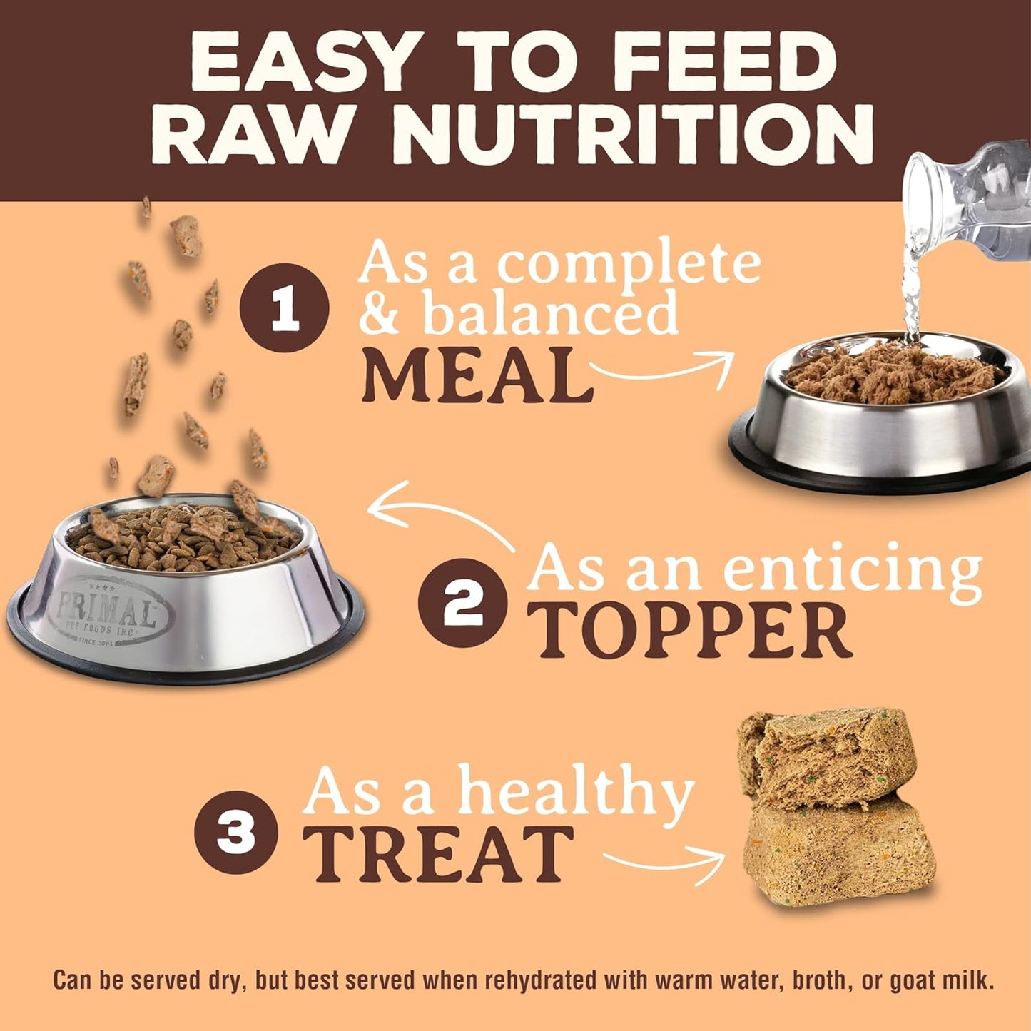 Primal Freeze Dried Raw Cat Food Nuggets Pork, Complete & Balanced Meal or Topper, Premium, Healthy, Grain Free, High Protein Raw Cat Food with Probiotics (5.5 oz)