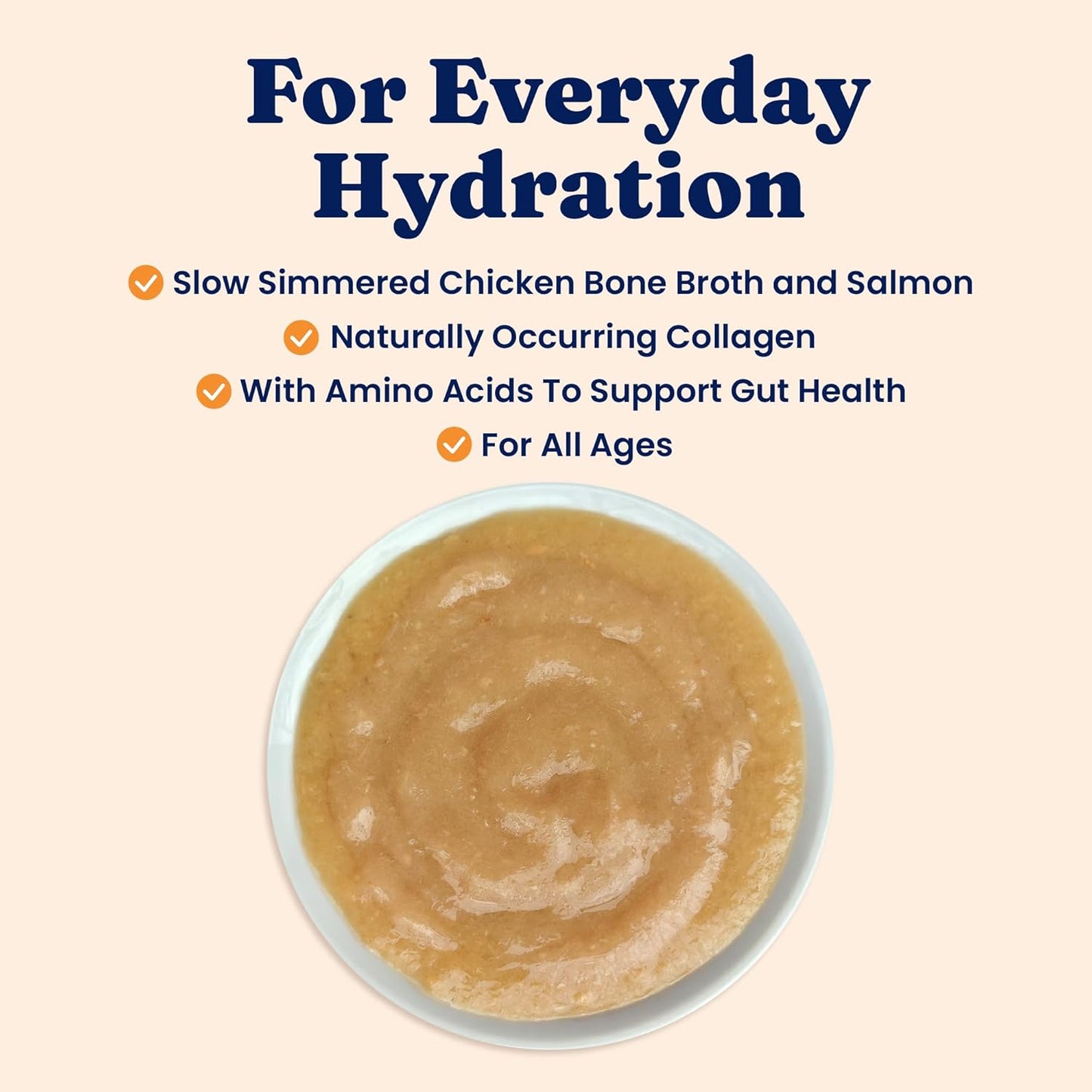 Solid Gold Bone Broth Cat Food Topper - Limited Ingredient Lickable Cat Broth Pouches w/Salmon Protein Shreds & Collagen for Hydration & Gut Support - Easy to Serve Gravy for Cats Meal Topper - 12ct