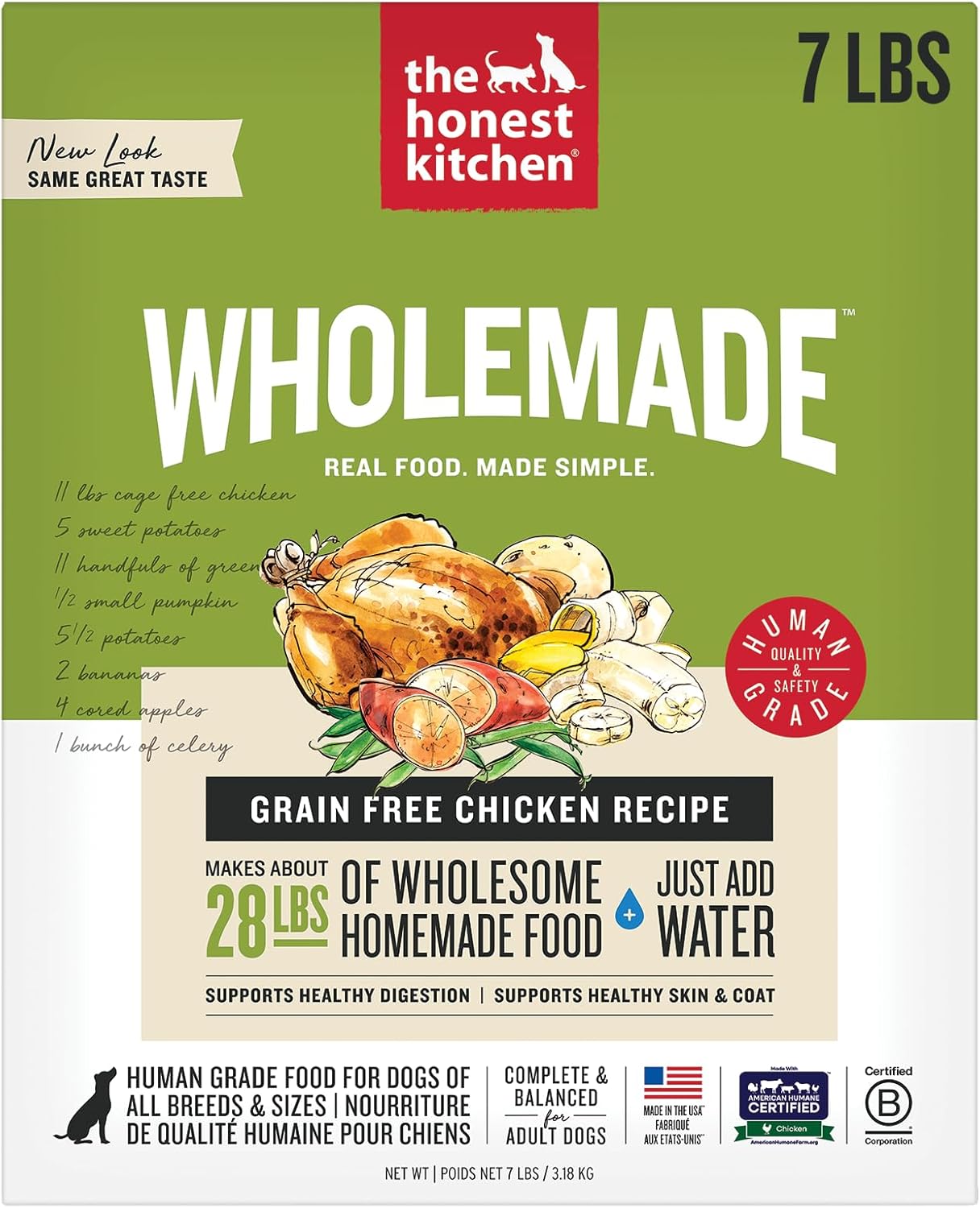 The Honest Kitchen Wholemade™ Grain Free Chicken Dog Food, 7 lb Box