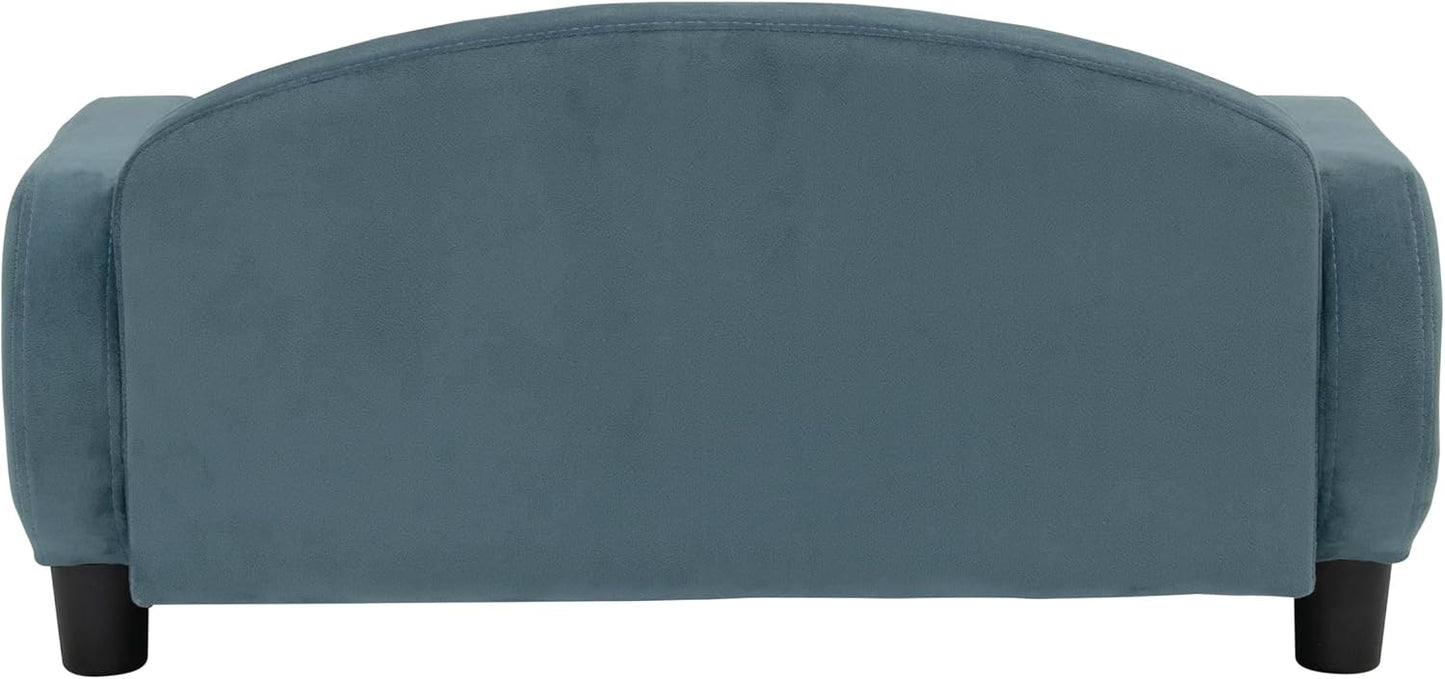 Paws & Purrs Cat Sofa Bed, Pet Couch for Indoor Cats Elevated Cat Beds with Removable Washable Mattress Cover for Kitten, Puppy or Small Animal- 31.5" Wide, Cornflower