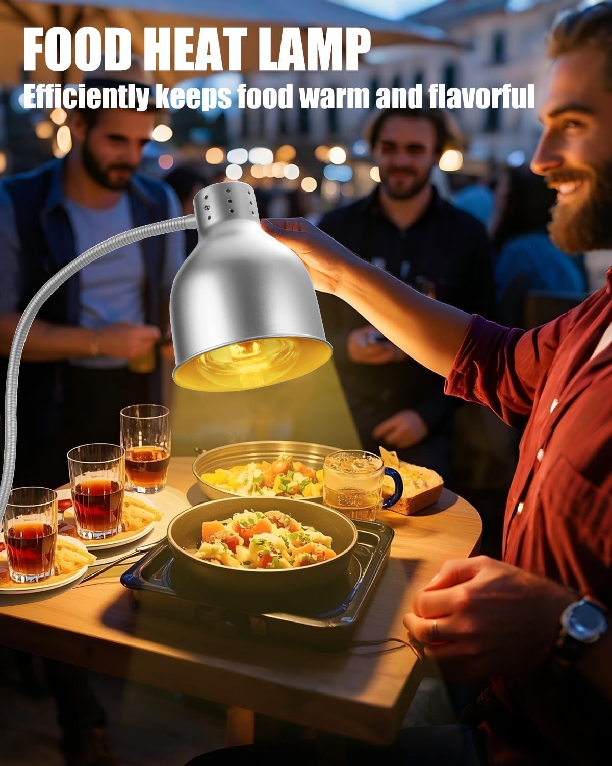 250W Heat Lamp Bulbs, 8000 Hours Rated, R40 Bathroom Shower Incandescent Light Bulb, Infrared Heating for Chickens, Reptiles, Pets, Food, E26 Base, 6 Pack