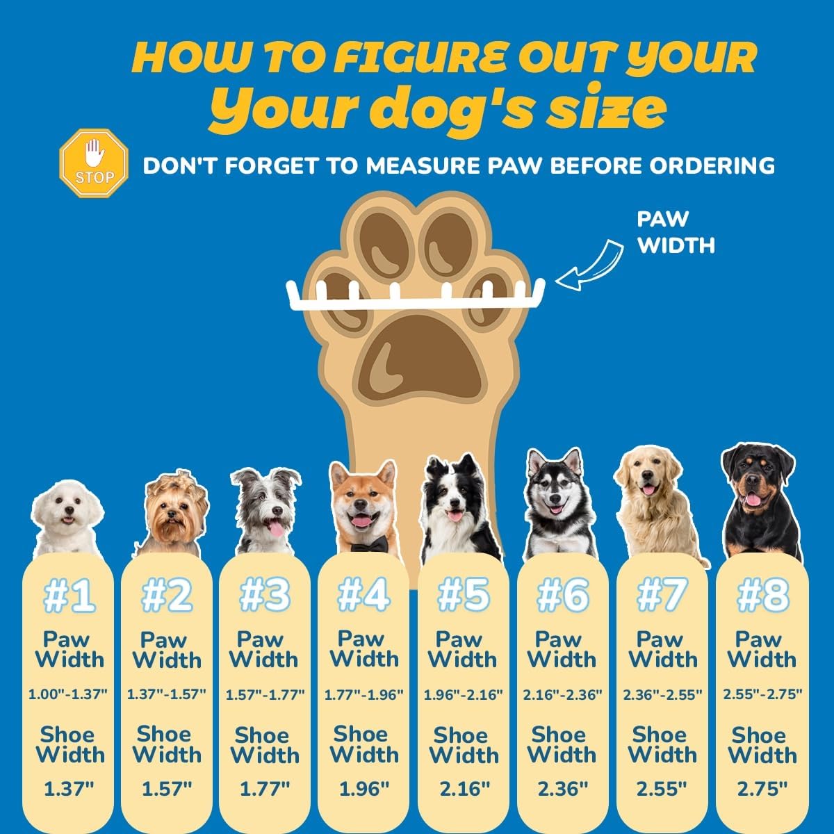 Dog Shoes for Large Dogs, Medium Dog Boots & Paw Protectors for Hardwood Floors, Outdoor Dog Booties for Hot Pavement Winter Snow Hiking, Waterproof Dog Shoes with Reflective Strips Size 7