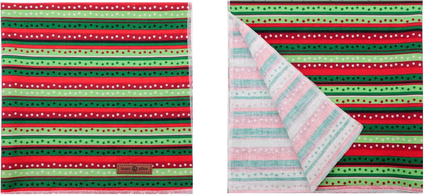 lionet paws Christmas Dog Bandana,Fabric Dogs Kerchief for Small Medium Large Dogs,Dog Cotton Triangle Bibs Scarf for Girl Boy