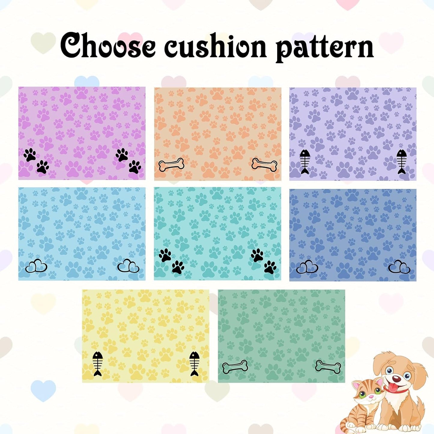 Personalized Dog Cat Feeding Mat Custom Pet Food Mat Waterproof Non-Slip Customized Puppy Name Photo Placemat Dish Rug Floor Protector Gifts for Pets Lover Pattern 2