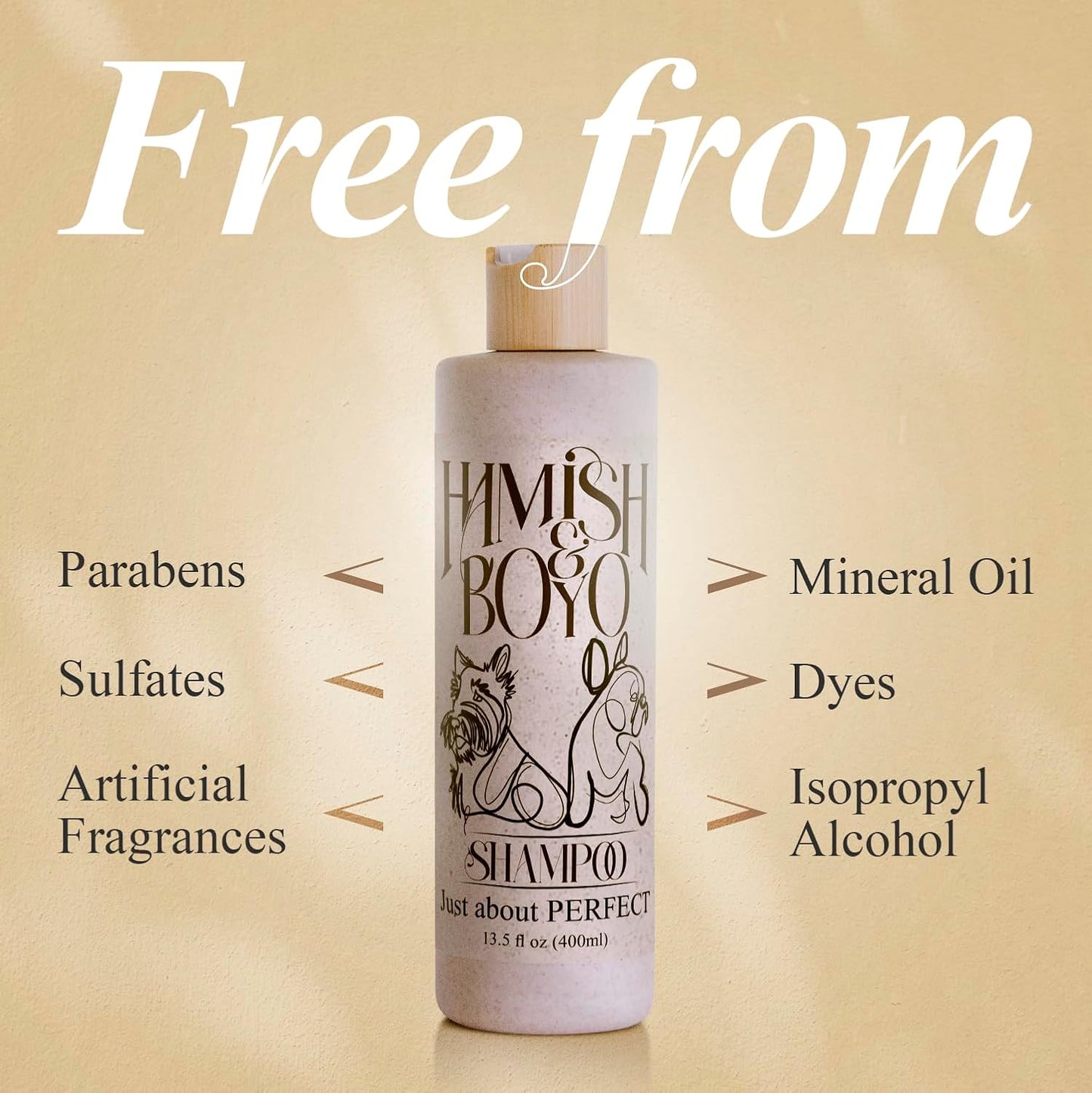 Natural Itch Relief Dog Shampoo – Hypoallergenic & Anti-Itch, Soothes Dry, Sensitive Skin, Oatmeal & Aloe, Lavender Scent, Tear-Free, Safe for Puppies & All Breeds, Made in USA by Hamish&Boyo