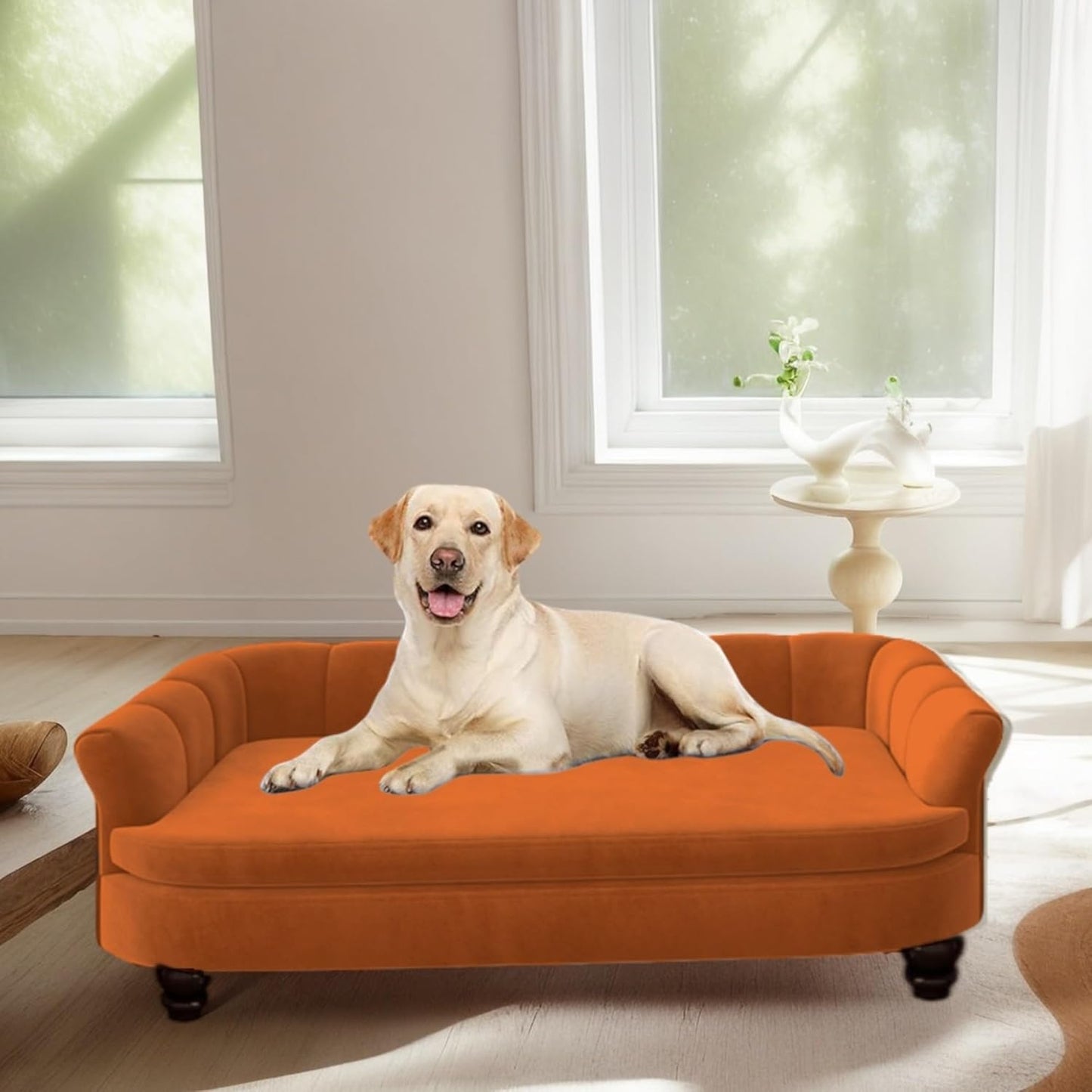 Dog Couch Sofa Bed, Comfortable Pet Sofa for Large and Medium Dogs, Soft Velvet Cushion, Durable Dog Furniture for Living Room