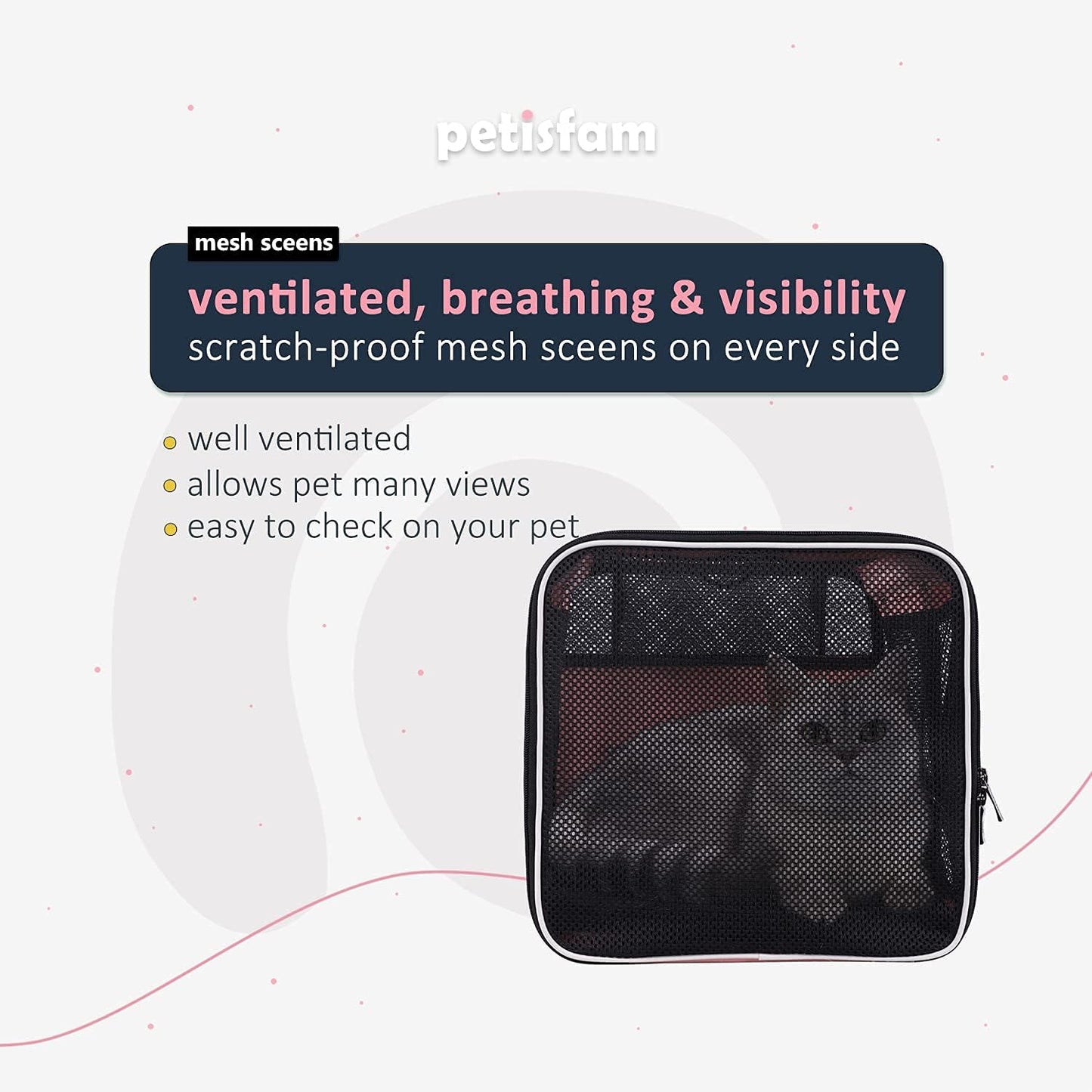 Easy Top Load Large Cat Carrier for Large and Medium Cats, Small Dogs. Easy to get cat in, Carry, Storage, Clean and Escape Proof, Pink