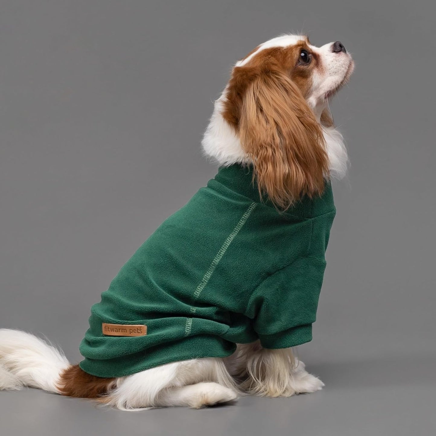 Fitwarm 3 Pack Fleece Dog Sweater, Turtleneck Dog Sweatshirt, Dog Winter Clothes for Small Dogs Boy Girl, Pet Pullover Jumper, Cat Apparel, Dark Green, Teal Green, Olive Green, XS