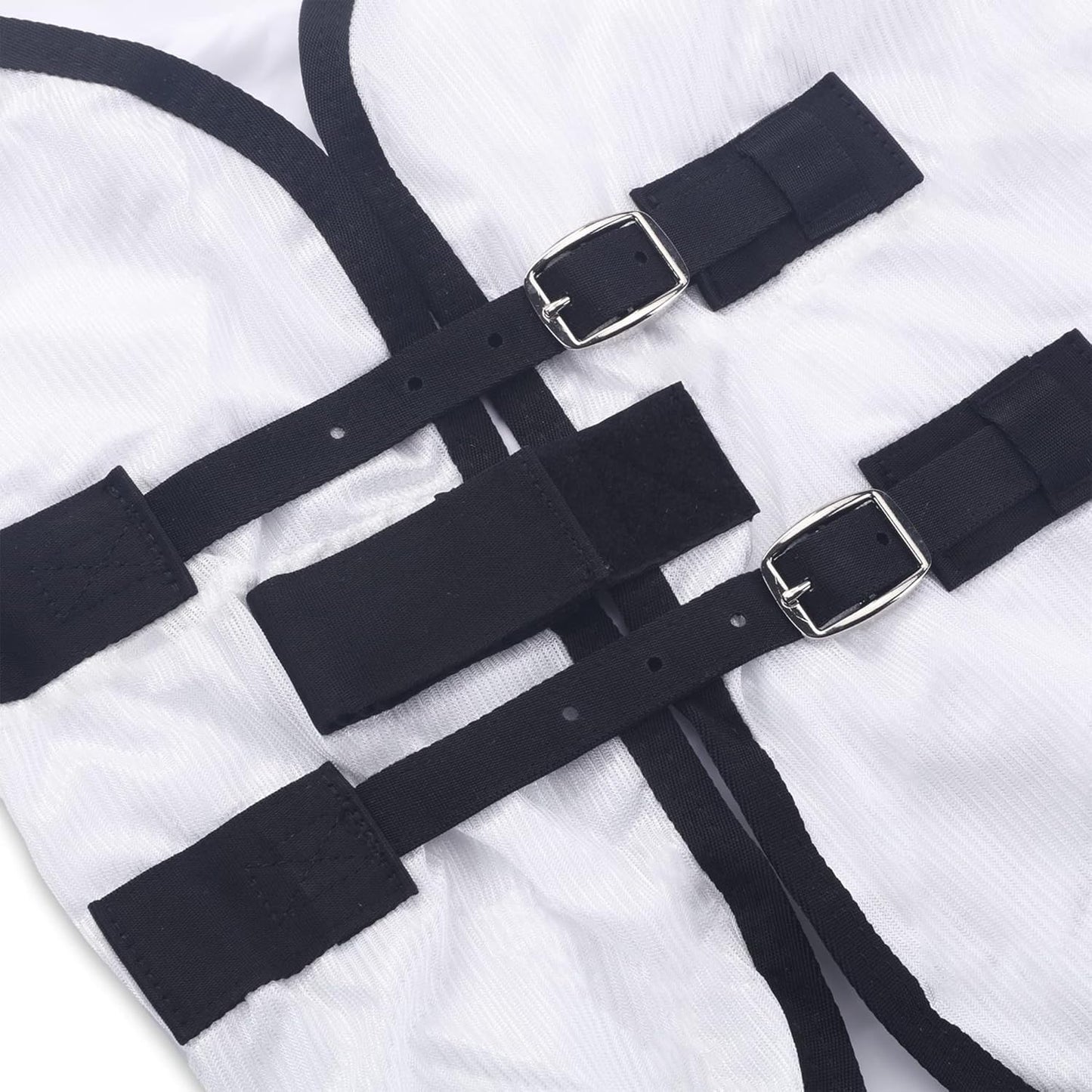 Horse Fly Sheet Equine Summer Sheets, Comfy Mesh Bug and Mosquito Protection Standard Neck - White 75"