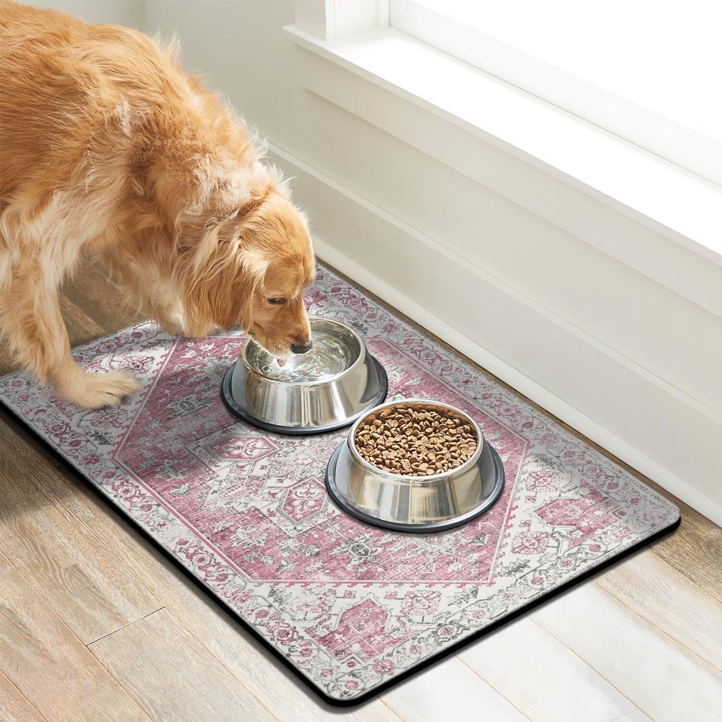 Dog Food Mats for Floors, Absorbent Dog Bowl Mat for Food and Water Dispenser Mat, Quick Dry Cat Food Mat Pet Supplies