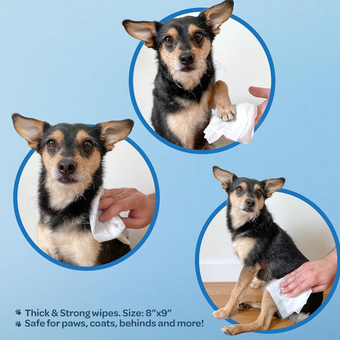 Best Pet Supplies Pet Wipes for Dogs - Dog Wipes Cleaning Deodorizing, for Coats, Ears, Paws - Cleansing Tea Tree, 100 Count