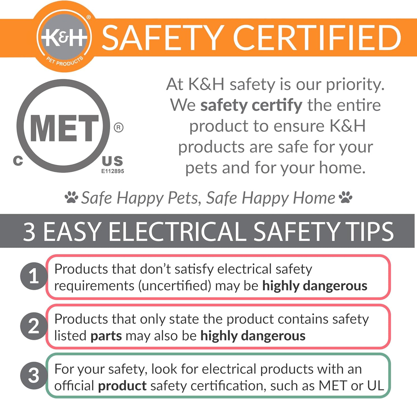 K&H Pet Products Pet Bed Warmer, Turn Any Pet Bed Into a Heated Cat or Dog Bed, Waterproof Indoor Heated Warming Pad Insert, Automatic Temperature, Safety Listed - Extra-Large 25.5 X 15.75in Tan