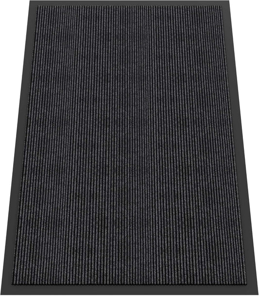 Indoor Outdoor Door Mat, 6’ x 4' Doormat for Entryway, Rubber Backing Non Slip Front Door Mat Outside Entrance, Super Absorbent Commercial Floor Mat for Home Office