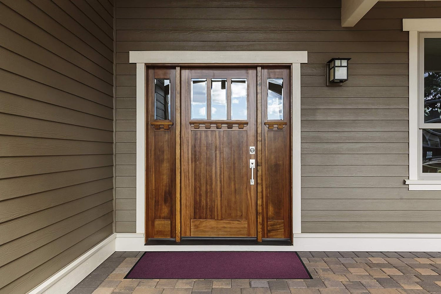 WaterHog Diamond-Pattern Commercial Grade Entrance Mat, Indoor/Outdoor Floor Mat 3' Length x 2' Width, Navy by M+A Matting