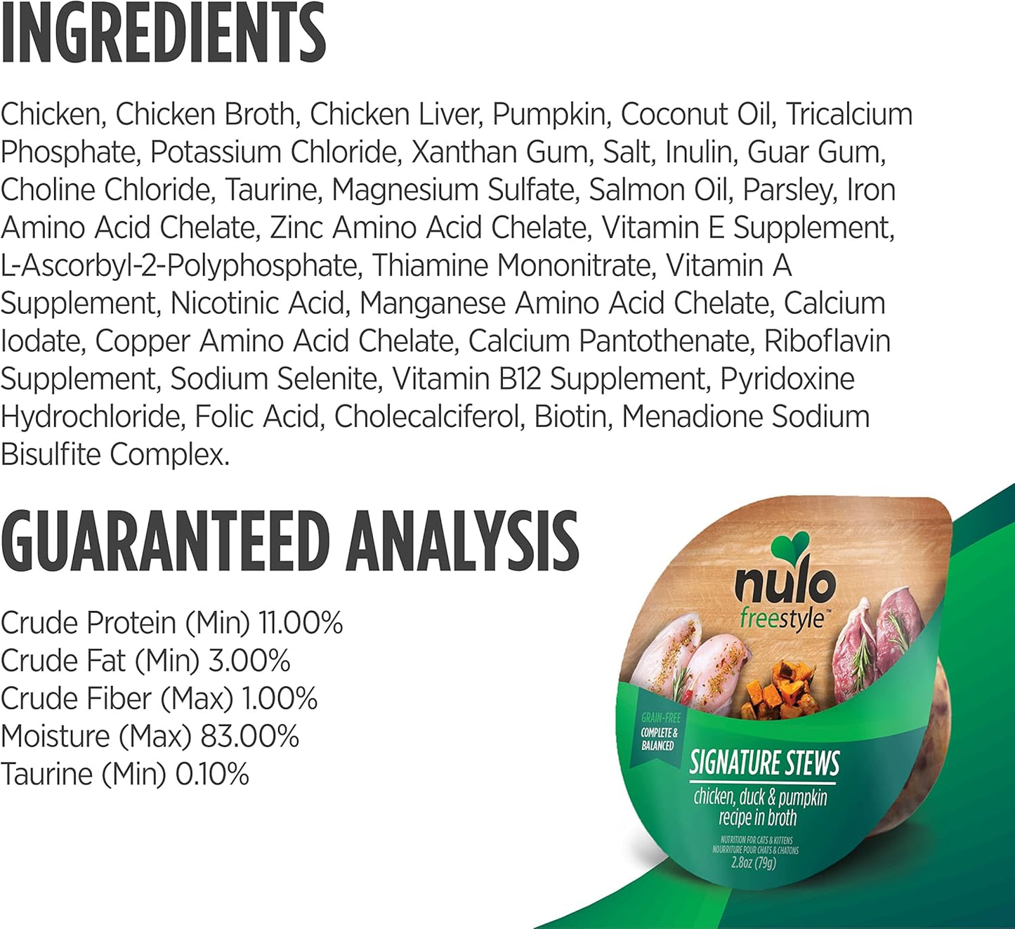 Nulo Freestyle Cat & Kitten Wet Cat Food Signature Stew, Premium All Natural Grain-Free Cat Food Topper with No Added Minerals or Preservatives and High Animal-Based Protein 12 Count (Pack of 1)