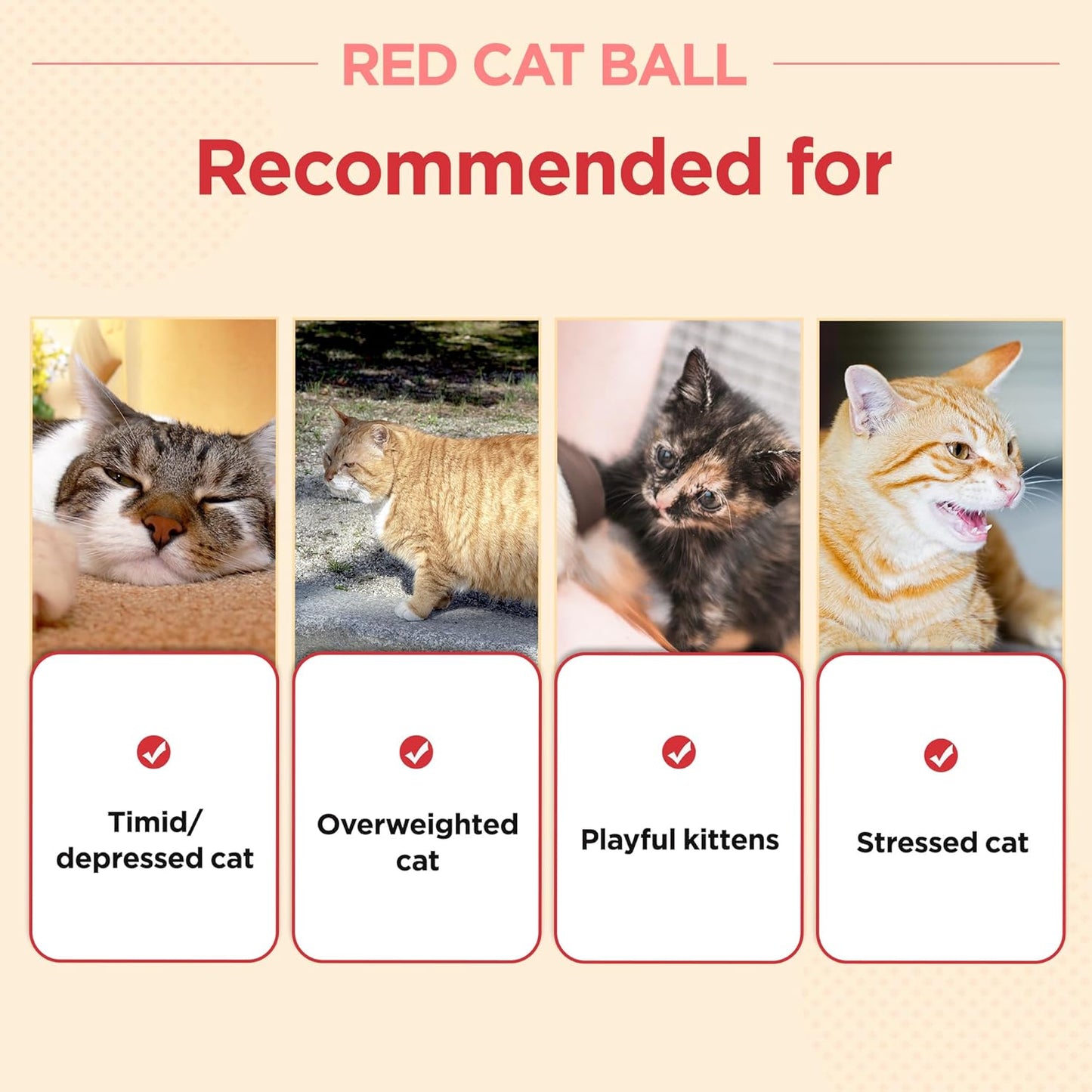 JAYU PET Red Cat Ball [W/O Bell Version] - Handmade Silvervine Cat Toy with Catnip, Interactive Matatabi Ball for Indoor Cats & Kittens, Feline Play Toy & Gift (2.7 inch)
