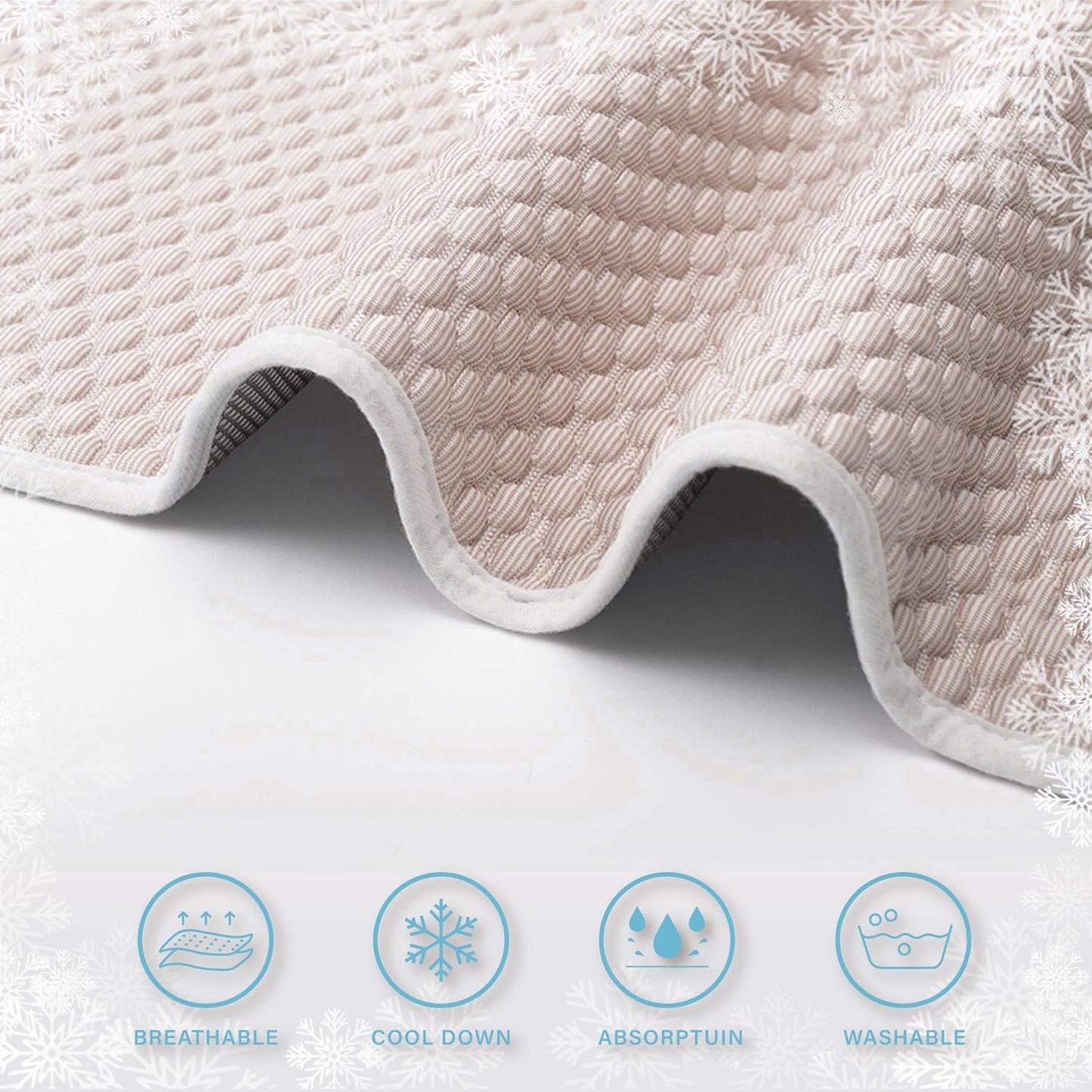 MICROCOSMOS Pet Cooling Mat & Sleeping Pad- Breathable Bubble Surface, EZ Clean. Keep Cooling for Pets, Kids and Adults in Summer.(Brown, 36" x 24")