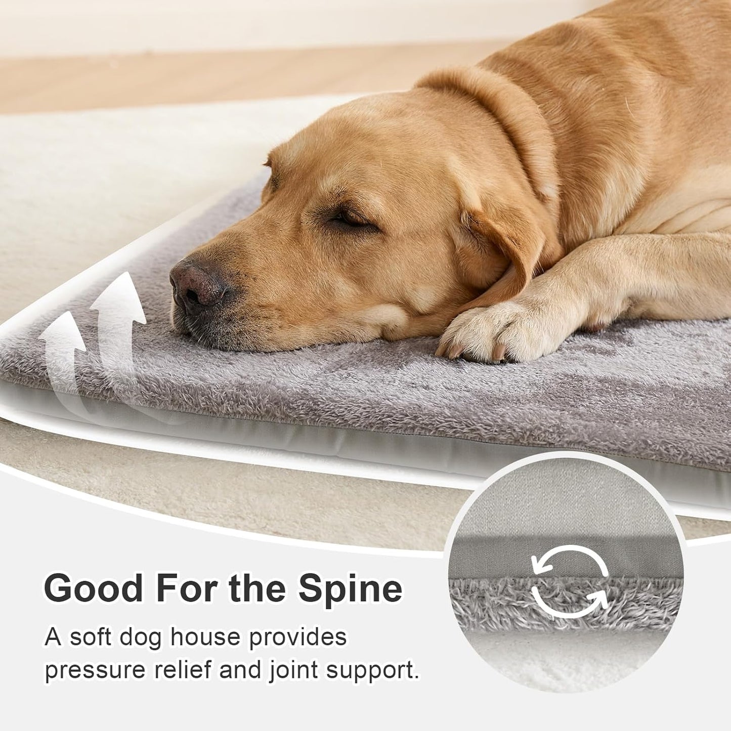 Jiupety 2 in 1 Dog House Indoor, Comfy Cave Bed Covered Dog Bed, Portable House for Medium and Large Dogs, 2XL(35"×27"×26"), Up to 70 Lb, Grey