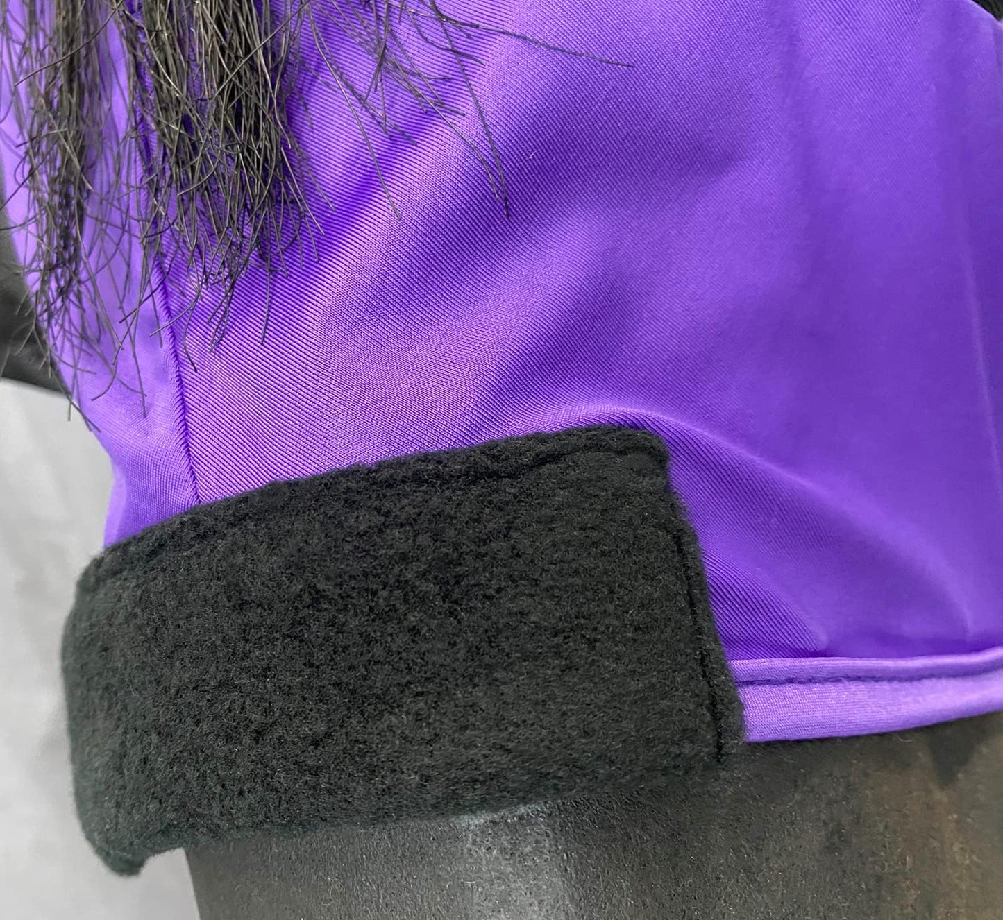 Horse Mesh Fly Mask with Ears, Soft Lycra Mesh Mask Anti-UV with Ears Violet, Pony