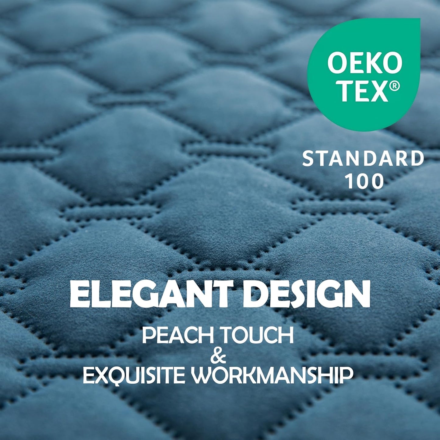 gogobunny 100% Double-Sided Waterproof Dog Bed Cover Pet Blanket Sofa Couch Furniture Protector for Puppy Large Dog Cat, Reversible (30x30 Inch (Pack of 1), Dark Blue/Light Blue)