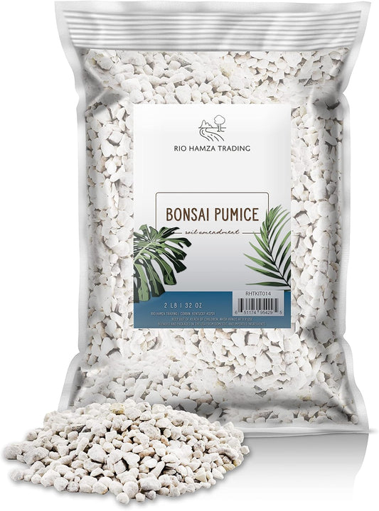 Horticultural Bonsai Pumice Soil Amendment (2 LB), Supplement for Bonsai and Cactus Indoor Plants