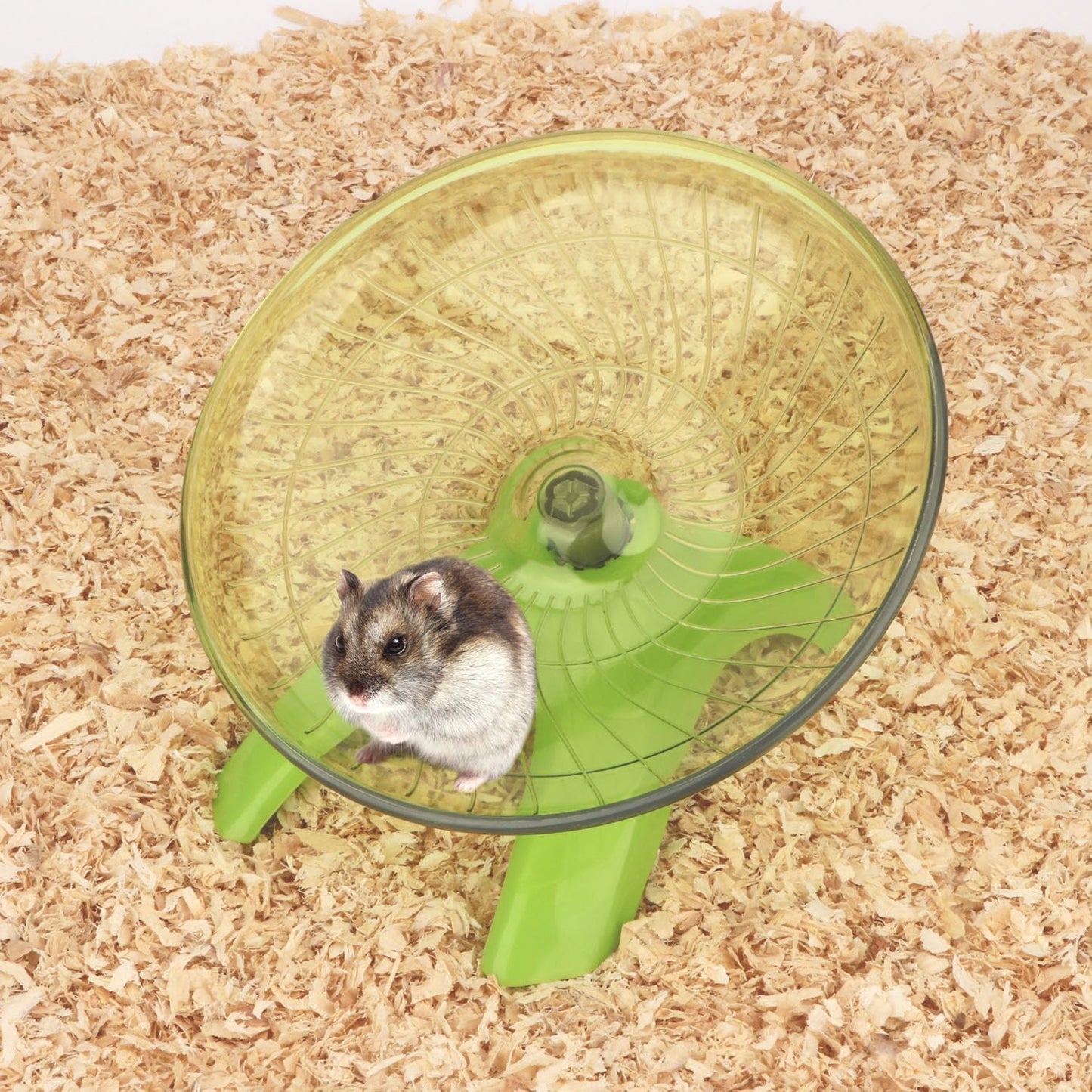 Hamster Wheel Flying Saucer Silent Exercise Wheel Running Wheel for Hamsters, Gerbils, Mice and Other Small Pets, Silent Hamster Running Wheel (Green)