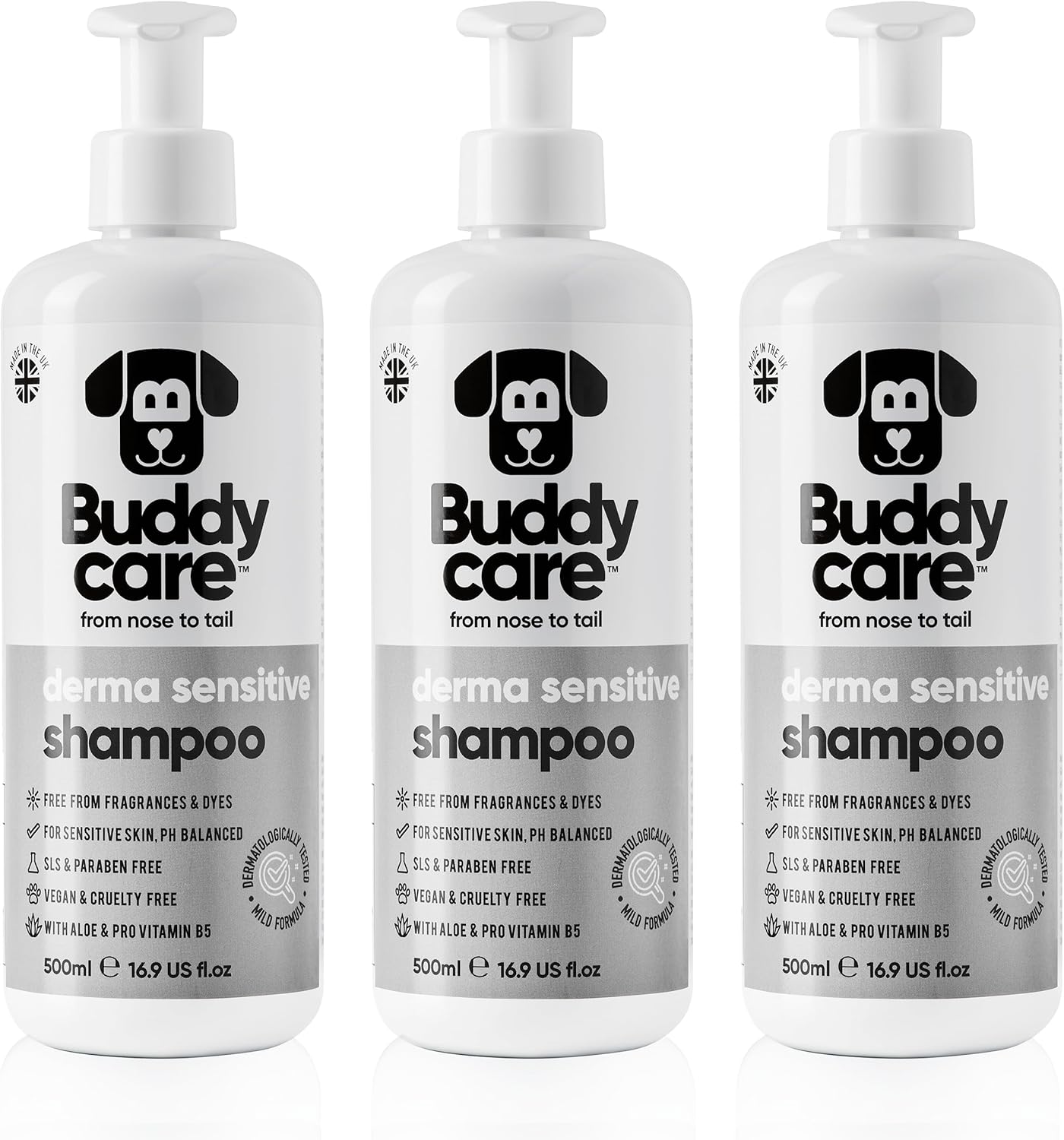 Derma Sensitive Dog Shampoo with Aloe Vera and Pro Vitamin B5 (50.72oz)