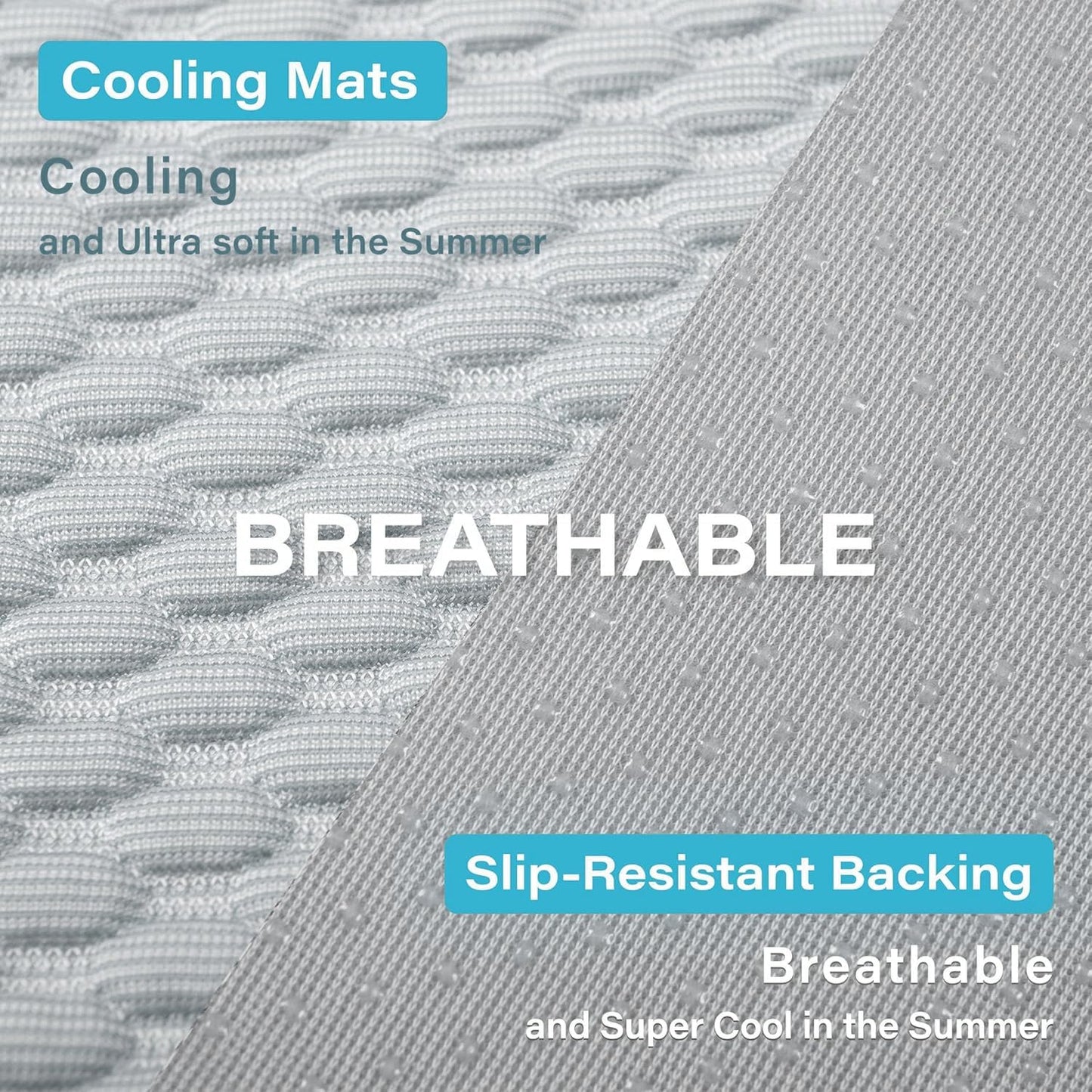 MICROCOSMOS Pet Cooling Mat & Sleeping Pad- Breathable Bubble Surface, EZ Clean. Keep Cooling for Pets, Kids and Adults in Summer.(GreyWhite, 36" x 36")