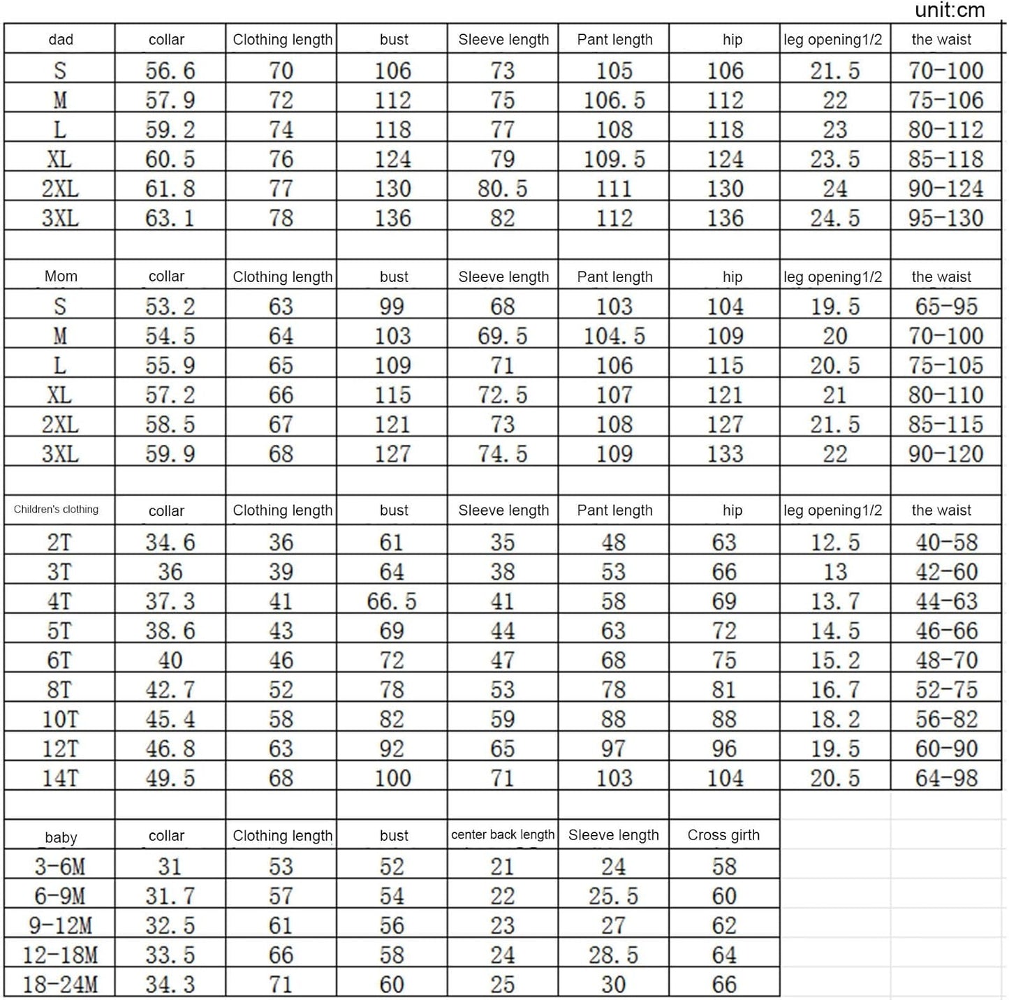 Matching Family Christmas Pajamas Set - Xmas Sleepwear PJs