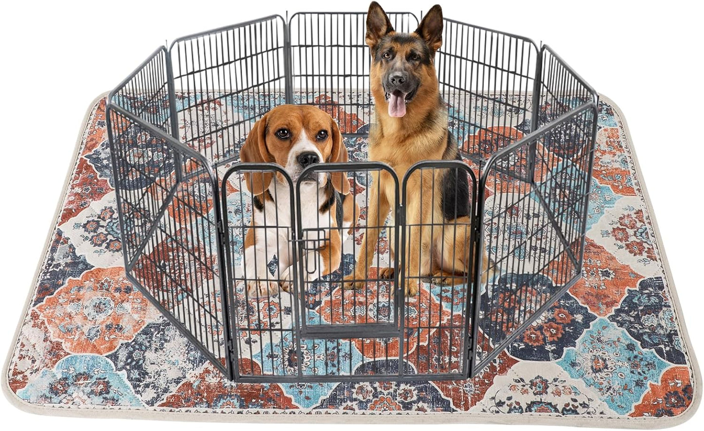 IEUUMLER Washable Pee Pads for Dogs, 1 Pack Reusable Non-Slip Grip, Super Absorbent Waterproof Puppy Pads for Potty Training, Playpen, Crate, Whelping Box EU011 (Orange, 71" x 71")