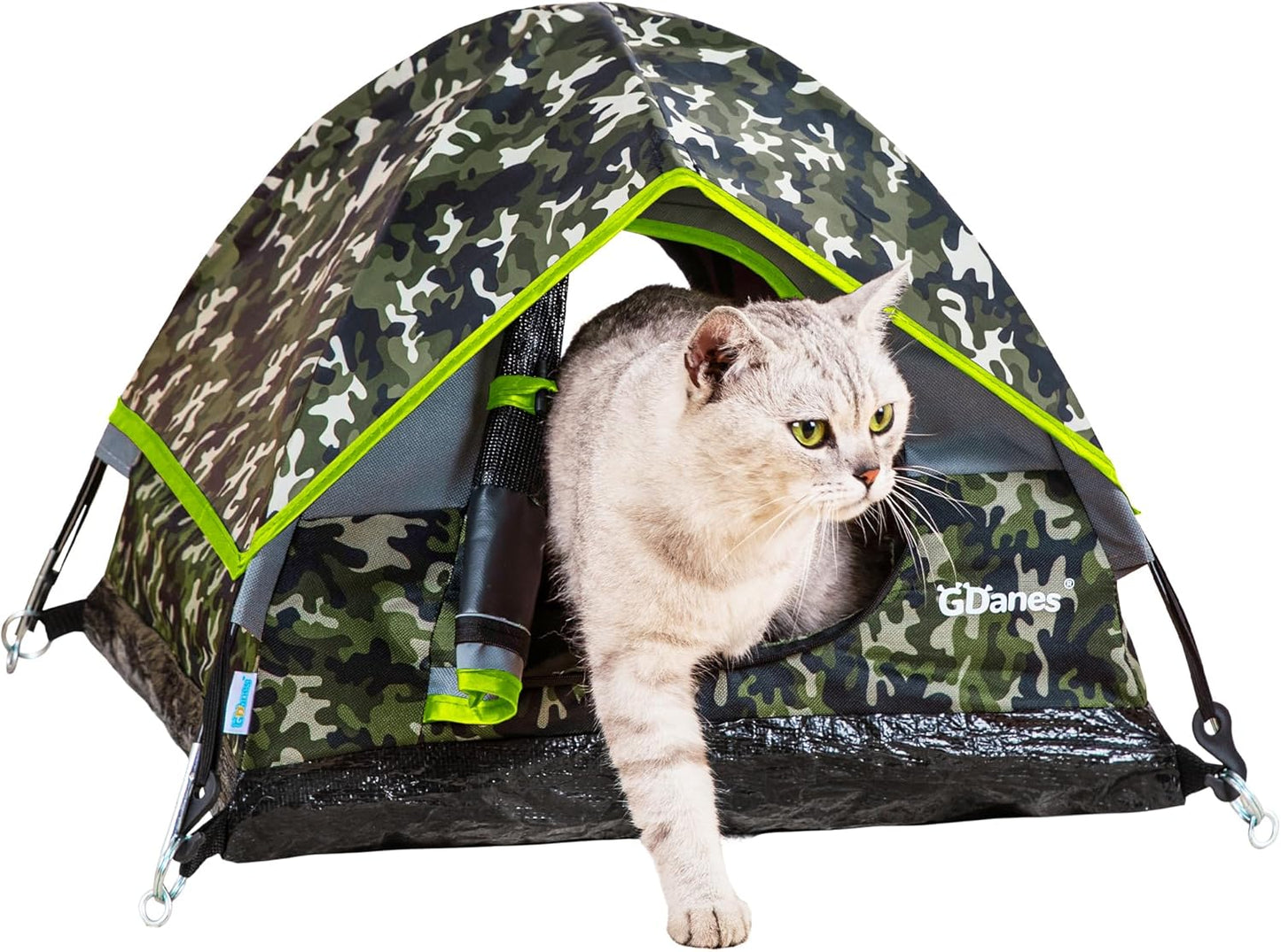 GDanes Camouflage Cat Tent, Portable Pet Cat House with Soft Pad, Cat Cave, Dog House for Small Medium Dogs and Rabbits