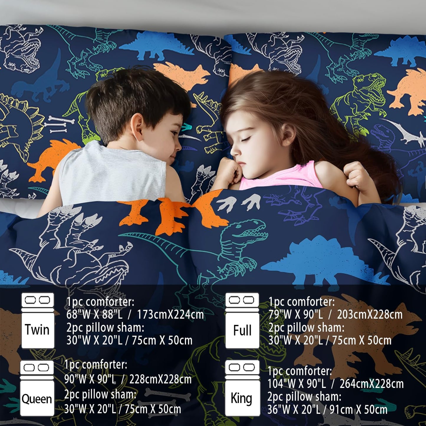 Blue Dinosaur Comforter Set Full Boys,Cute Dinosaur Bedding Set Full for Kids,Kawaii Dragon Comforter Blue Bedroom Decor,Cute Animal Bedding Kawaii Animal Quilt Boys