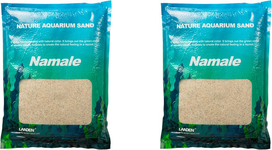 LANDEN Namale Aquarium Sand 22 lbs (6L), Super Natural for Aquarium Landscaping, Cosmetic Sand for Plant Tank, Fine Grain Natural Color River Sand for Freshwater or Blackwater Biotope Tank