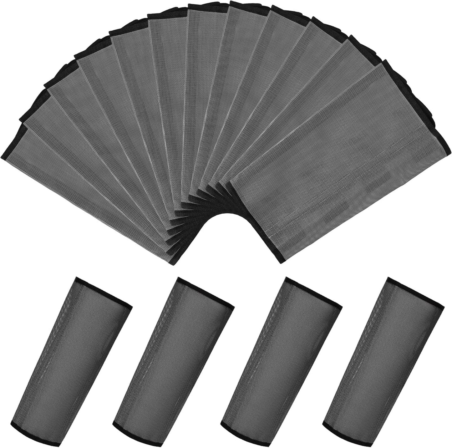 Jexine 12 Fly Boots for Horse Set of 12 Loose Breathable Mesh Horse Fly Sheets Protective Horse Leg Wraps Leggings for Preventing Flies and Mosquitoes Bites (Gray)