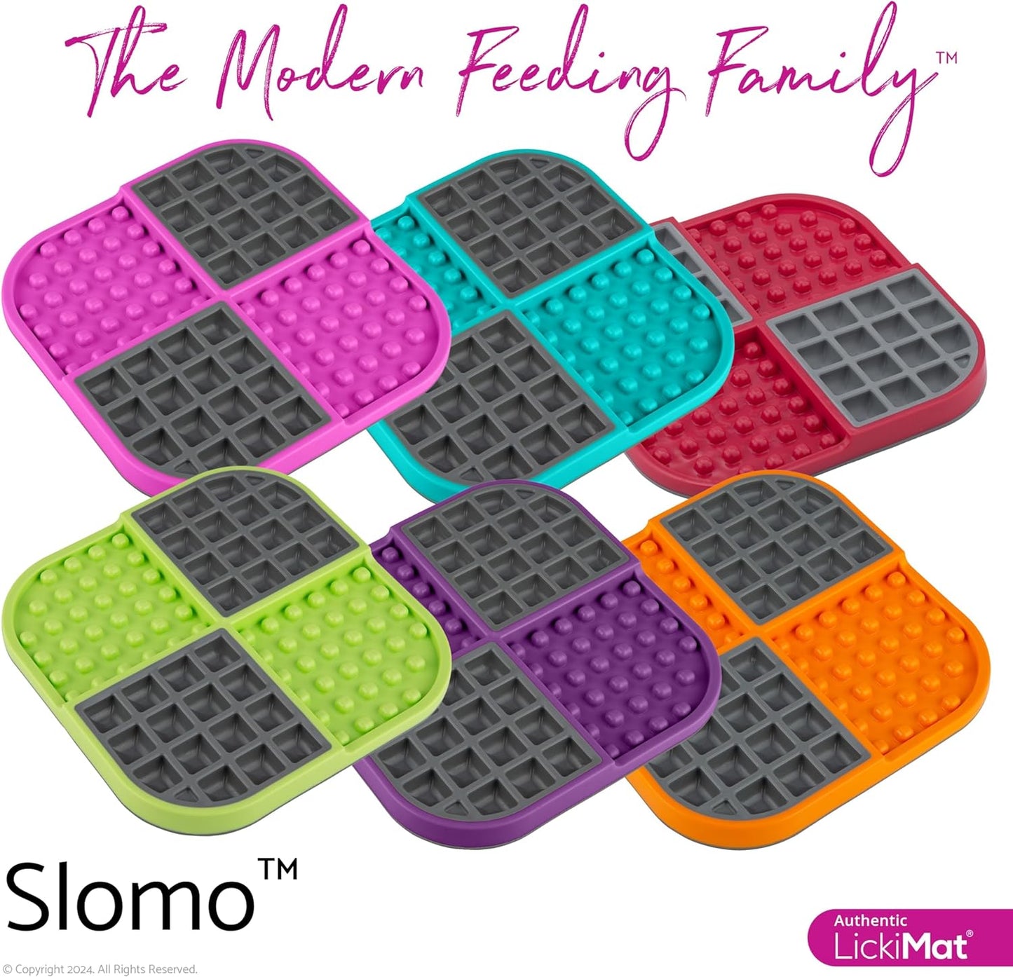 LickiMat Slomo, Cat Slow Feeder Lick Mat, Boredom Anxiety Reducer; Perfect for Food, Treats, Yogurt, or Peanut Butter. Fun Alternative to a Slow Feed Cat Bowl or Dish, Turquoise