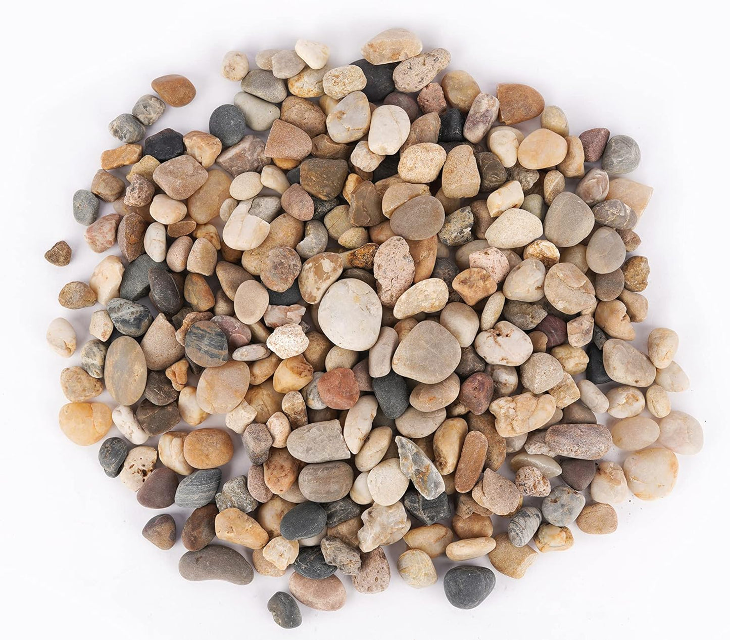 LANDEN BALAGEN SAND Natural River Rock Gravel 2L(7lb), Aquarium Aquascape Decorative Pebbles,Pea gravel, Rain Forest Rocks for Plants,River Rocks for Outdoor Landscaping,Betta beads,Terrarium,Φ14-38mm