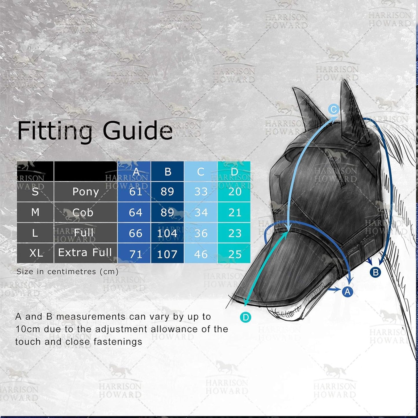 Harrison Howard LumiVista Horse Fly Mask Standard with Ears UV Protection for Horse Green Cactus L Full Size